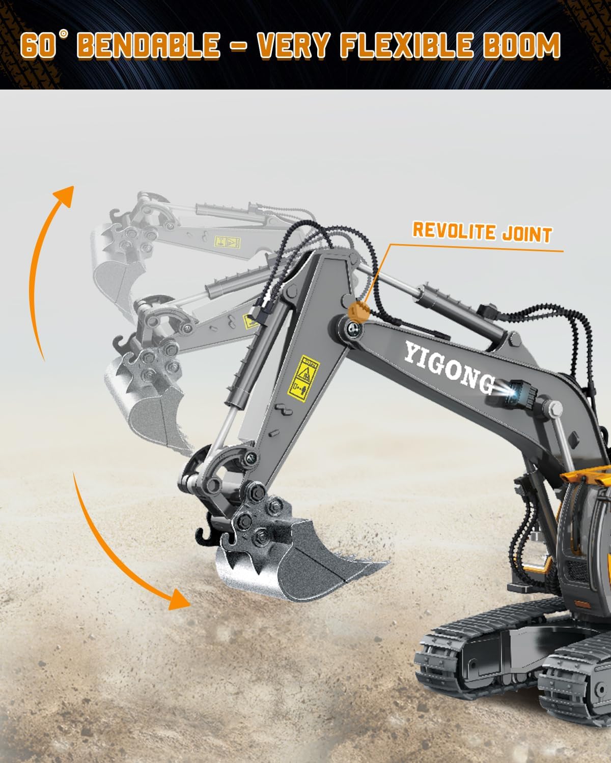 Trulloyoo Escavatore Telecomandato RC 11 Canali - immagine 3