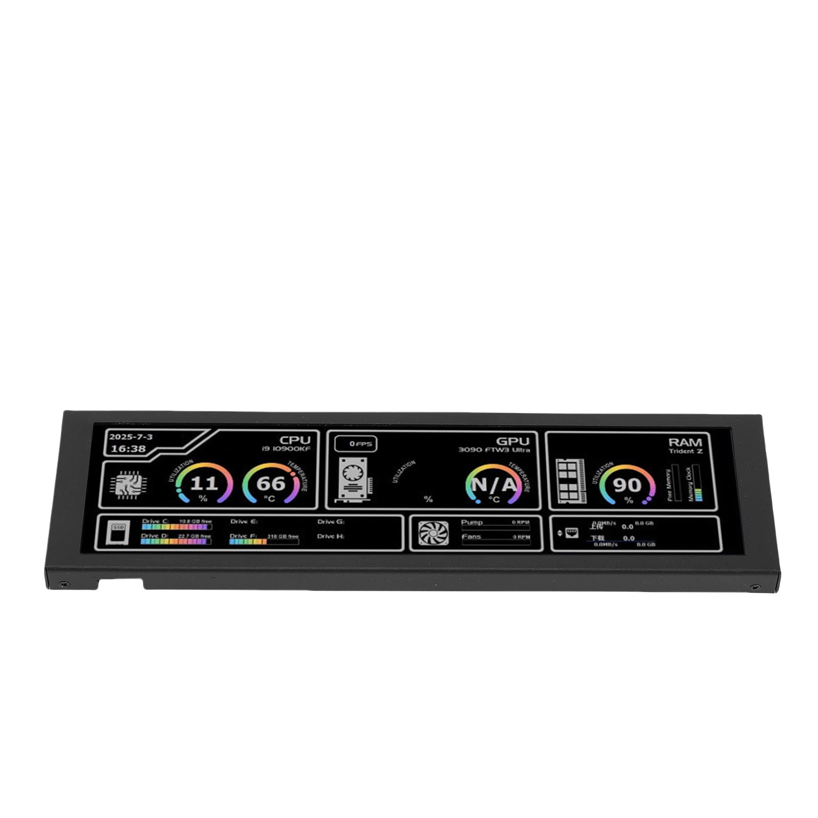Pannello Visualizzazione Temperatura PC 8,8" (BLACK)