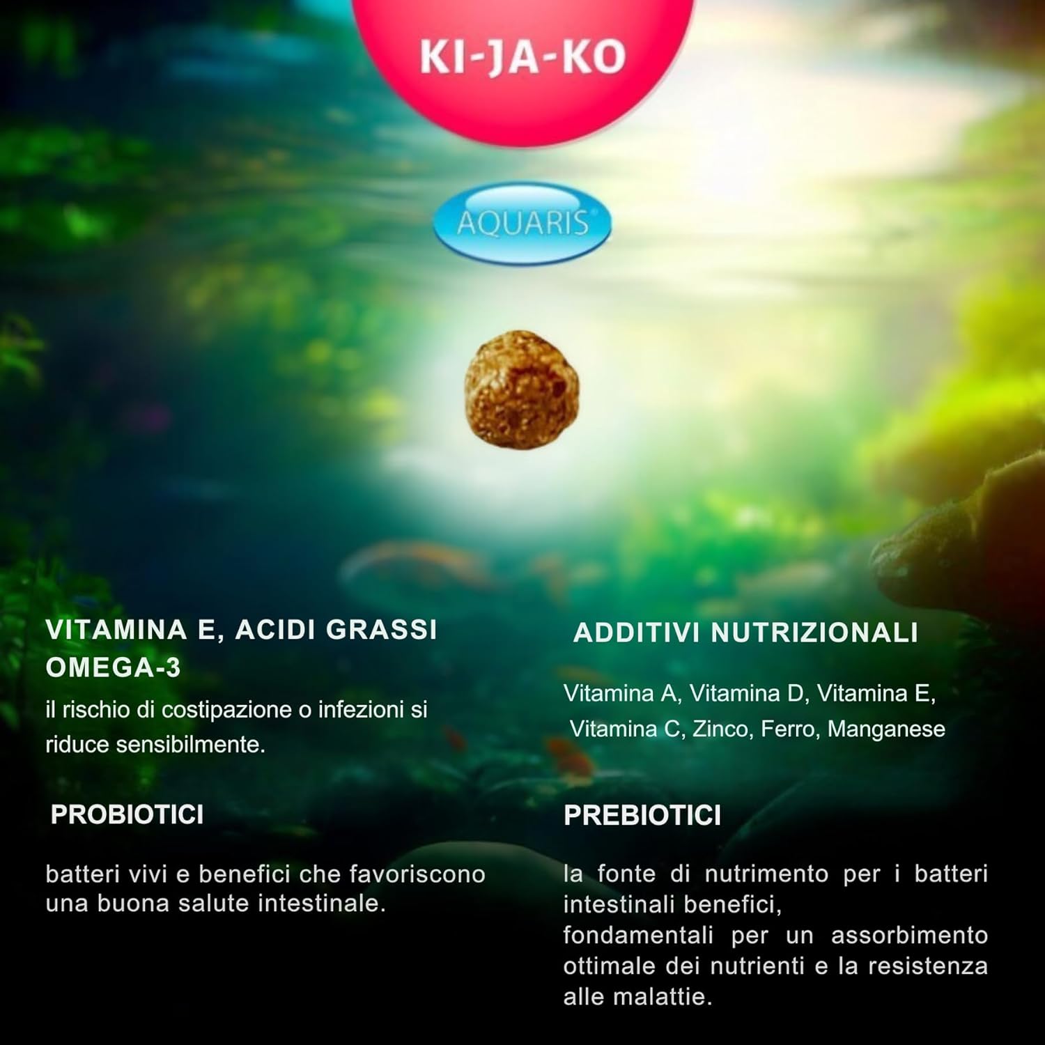 Ki-ja-ko Color Alimento per Koi 3kg / 3mm - immagine 6