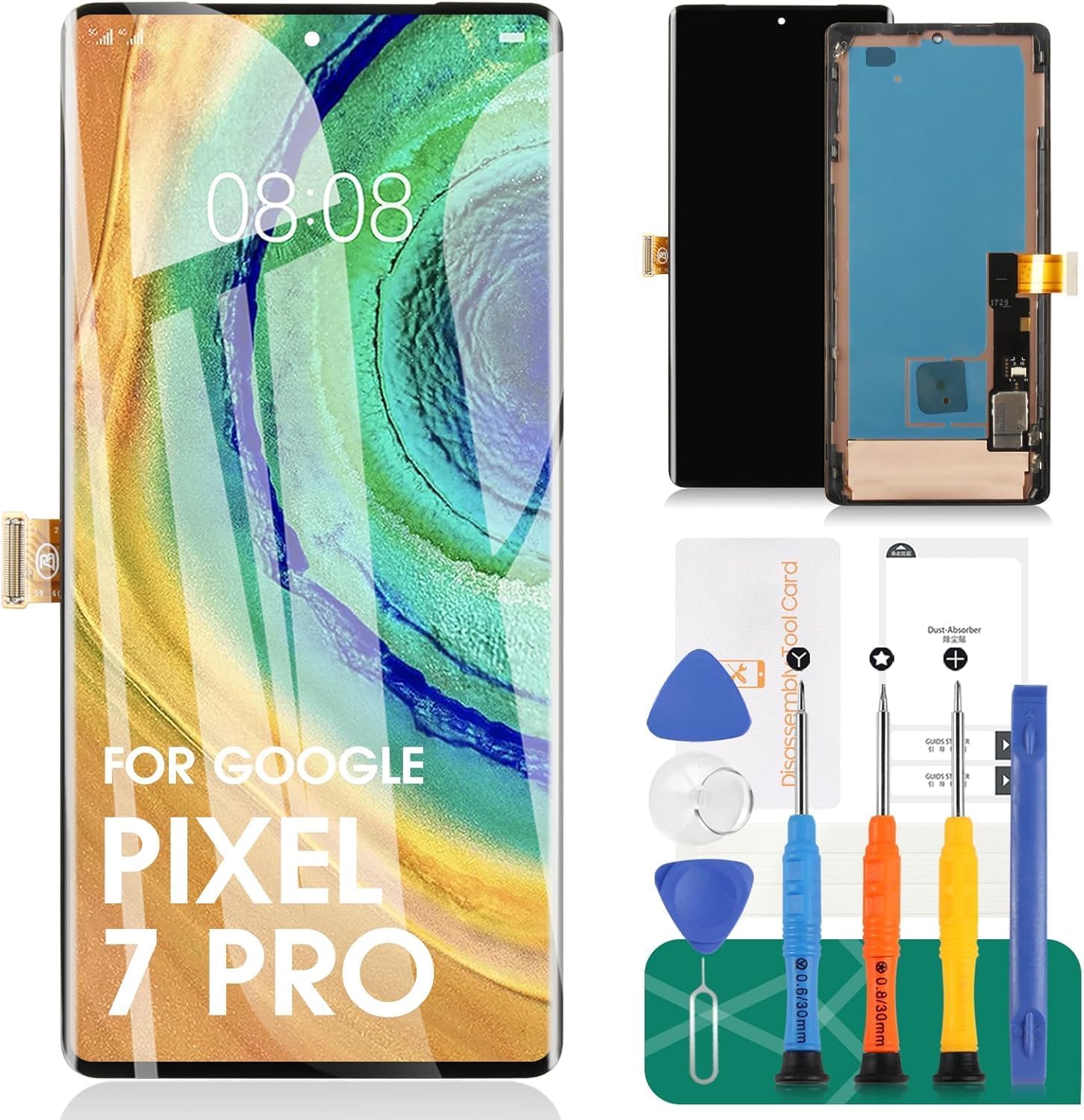 Display LCD OLED per Google Pixel 7 Pro 5G, Nero - immagine 1