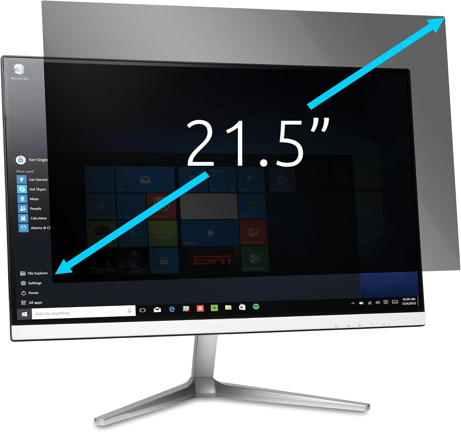 Kensington Filtro Privacy per Monitor 21,5" 16:9 - immagine 1