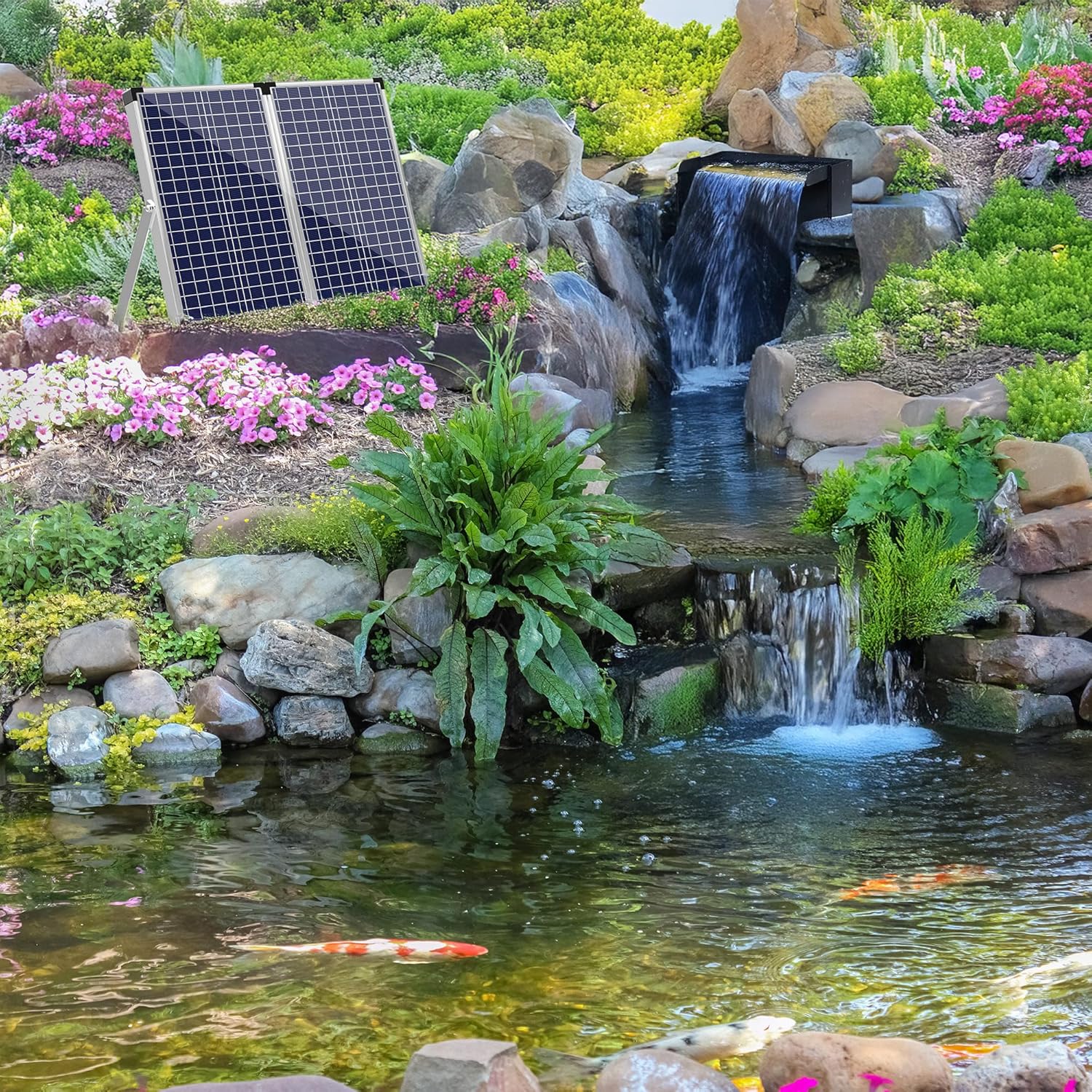 Biling Set Cascata per Laghetto Solare 70W 30cm - immagine 2