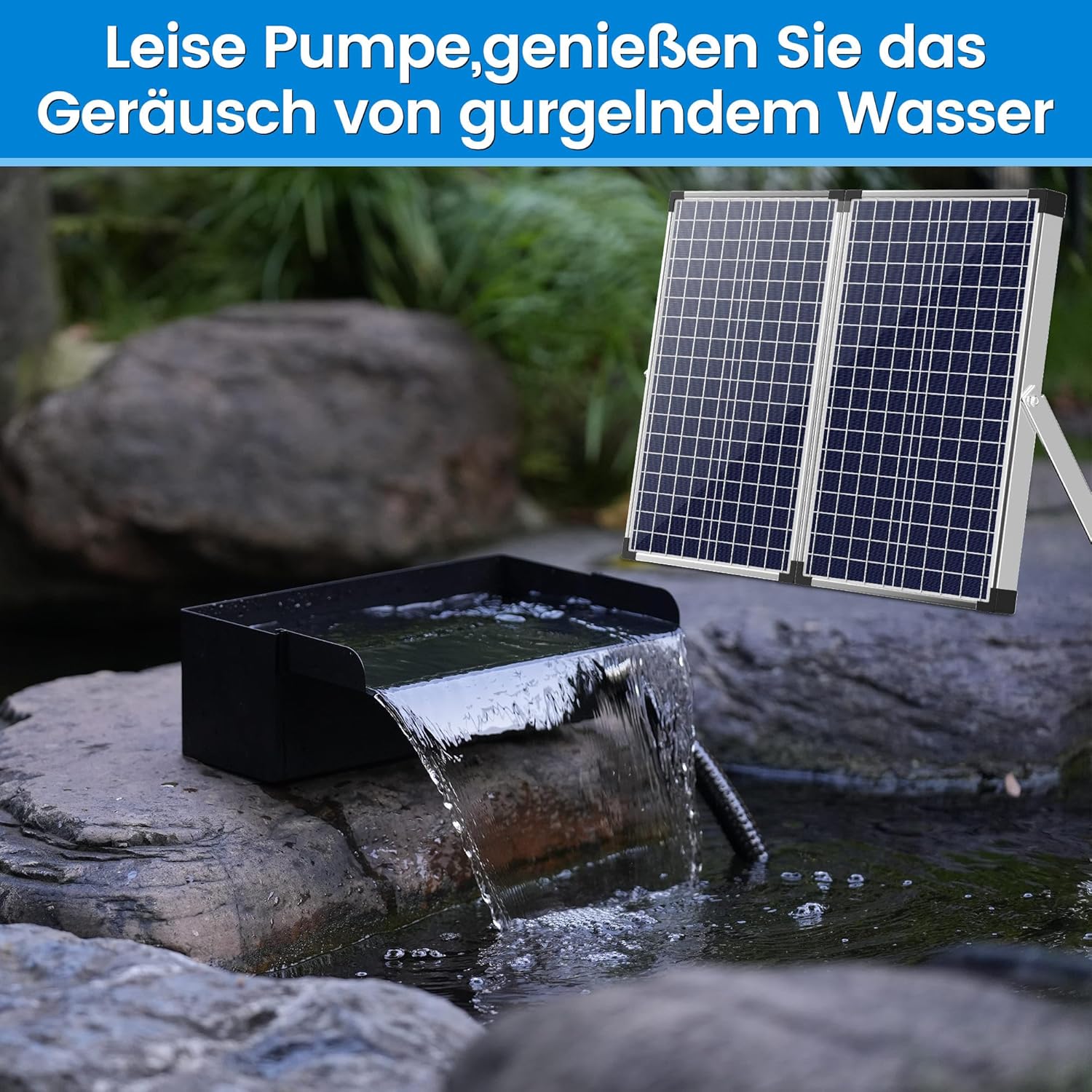 Biling Set Cascata per Laghetto Solare 70W 30cm - immagine 3