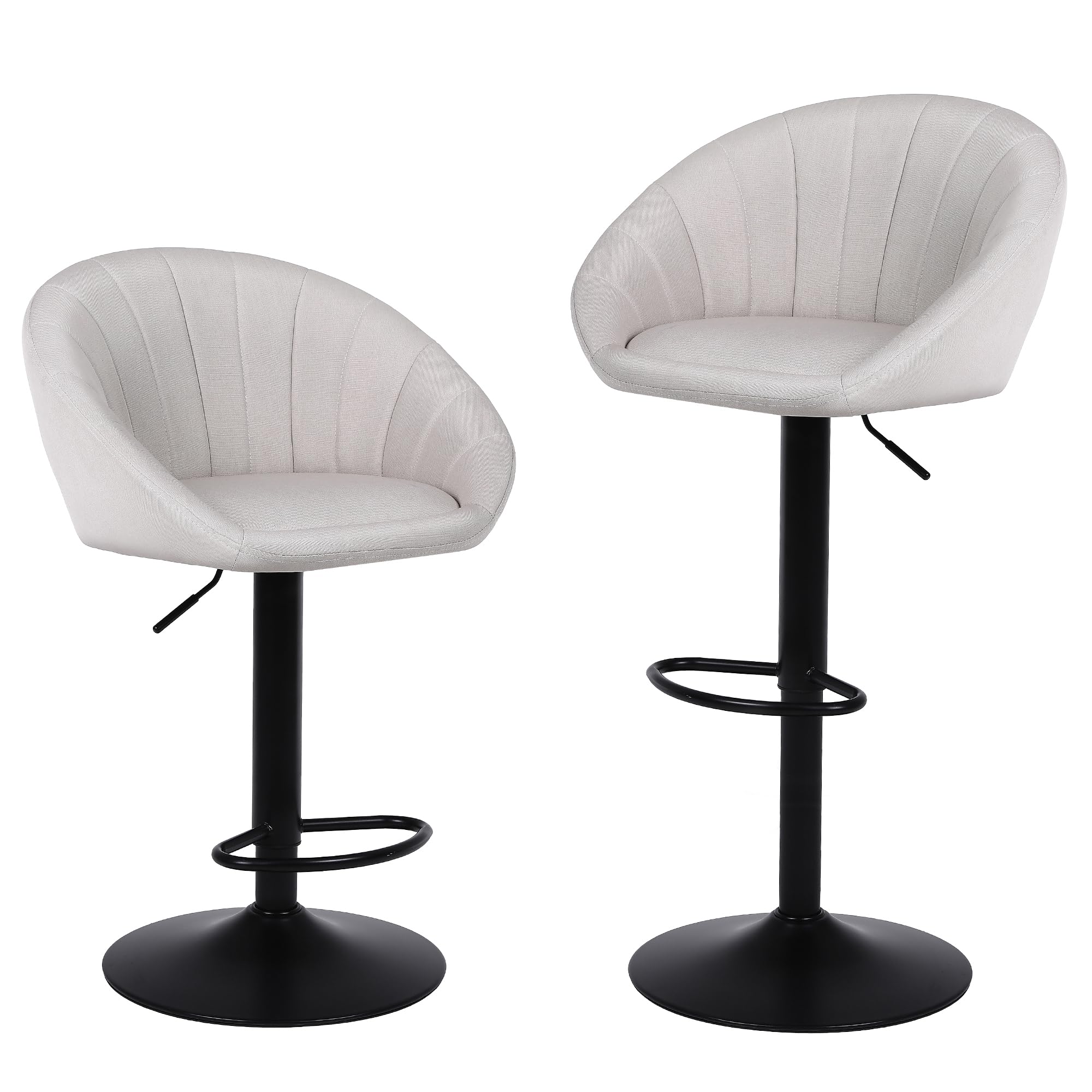 Youhauchair Set 2 Sgabelli da Bar Regolabili, Beige