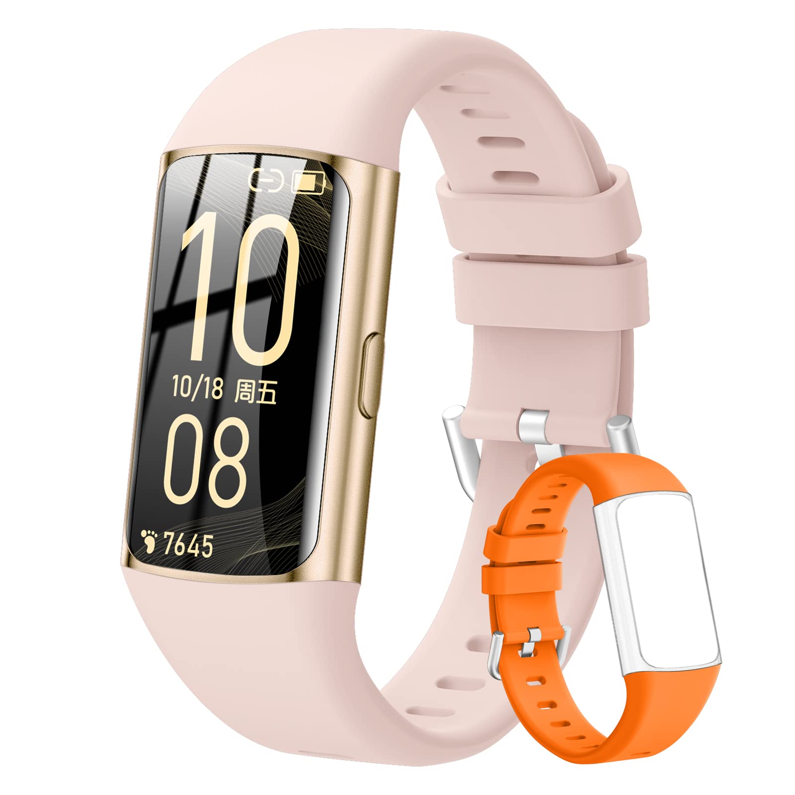 Ecosoon Orologio Smartwatch 1.47" Touch Screen, Oro Rosa