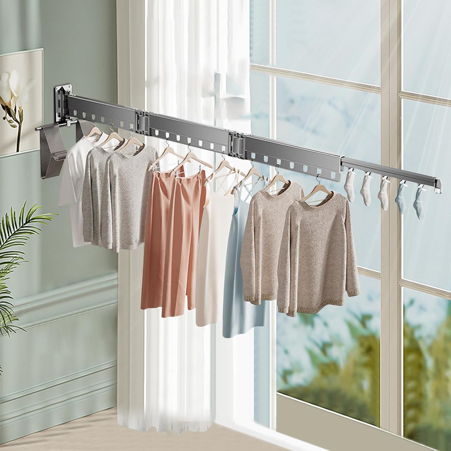 Ergocar Stendibiancheria da Parete Pieghevole Retrattile - immagine 2