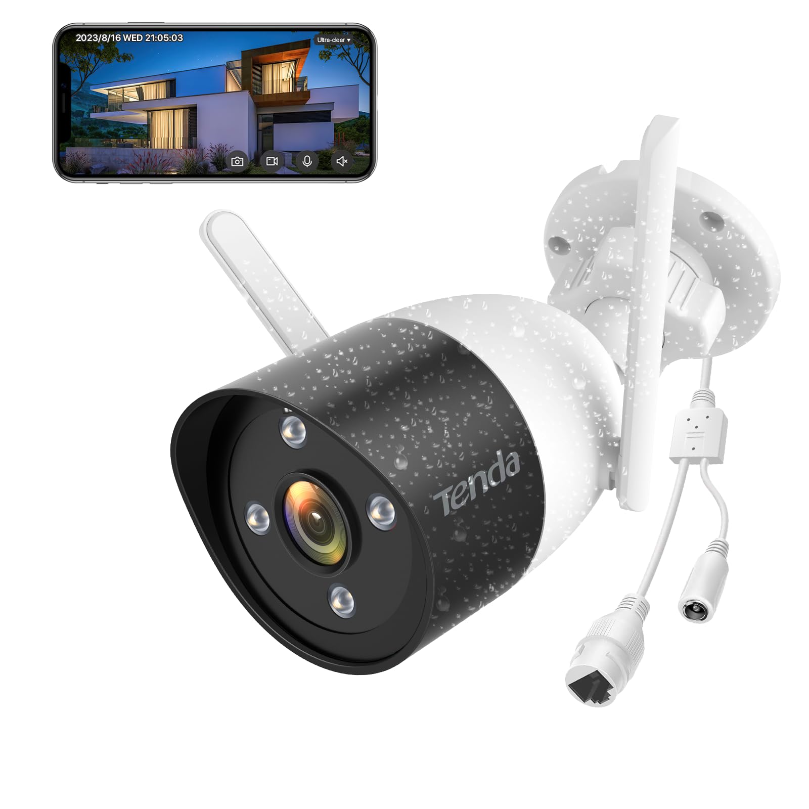 Tenda Telecamera Wi-Fi Esterno 1080P CT3