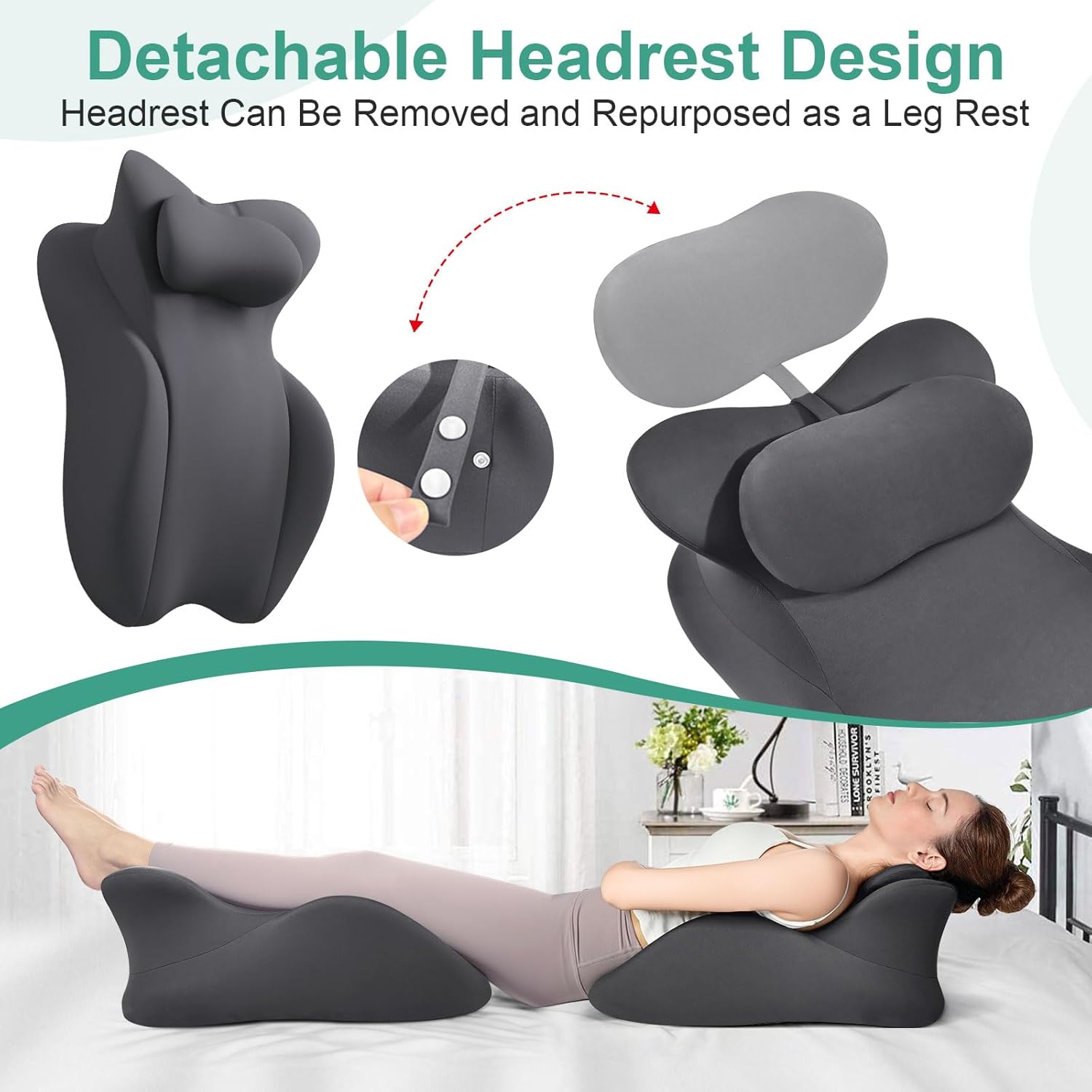 Cuscino a Cuneo in Memory Foam 58cmx38cm - immagine 6