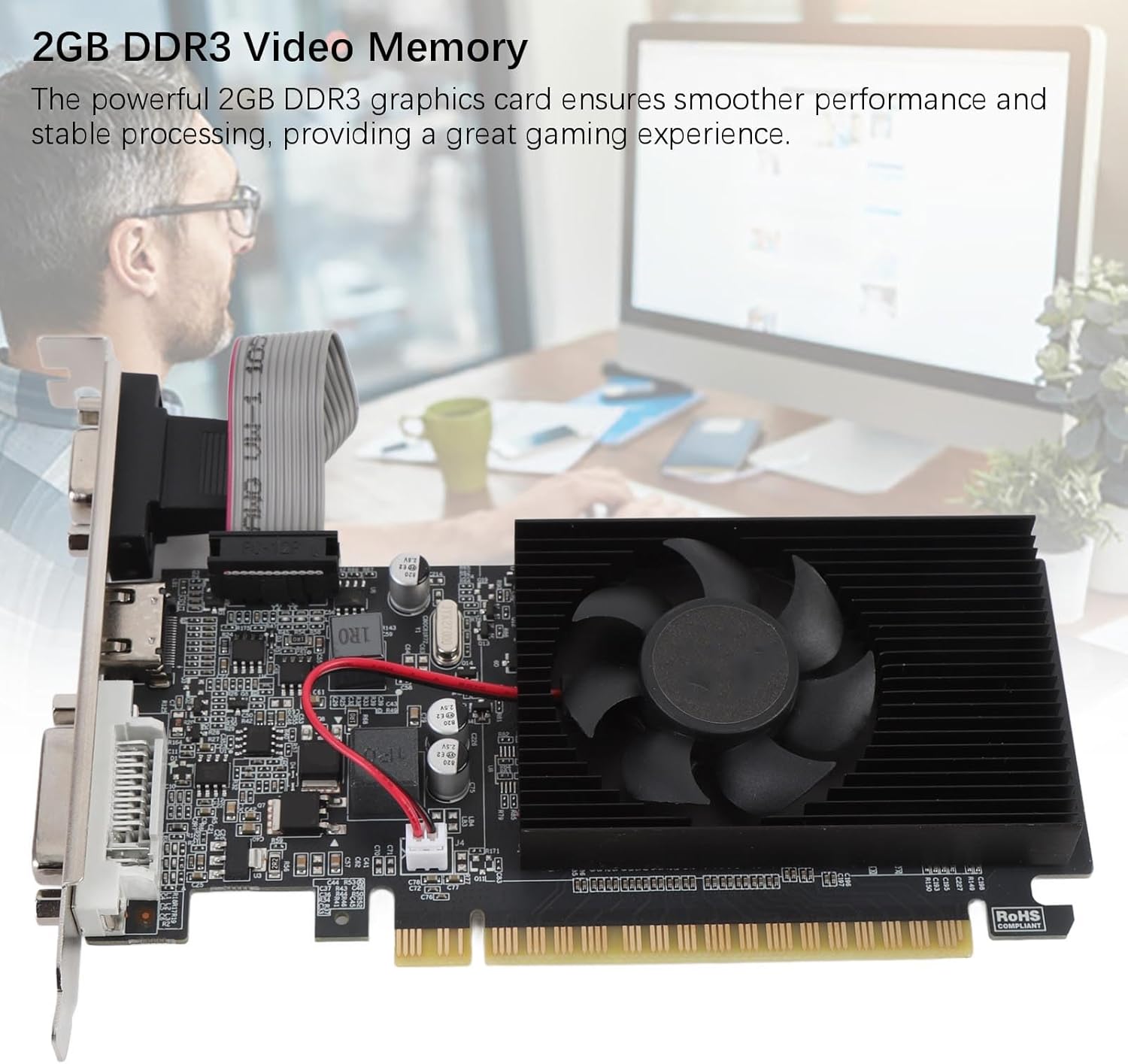 Scheda Video 2GB DDR3 64 Bit con Fan - immagine 4