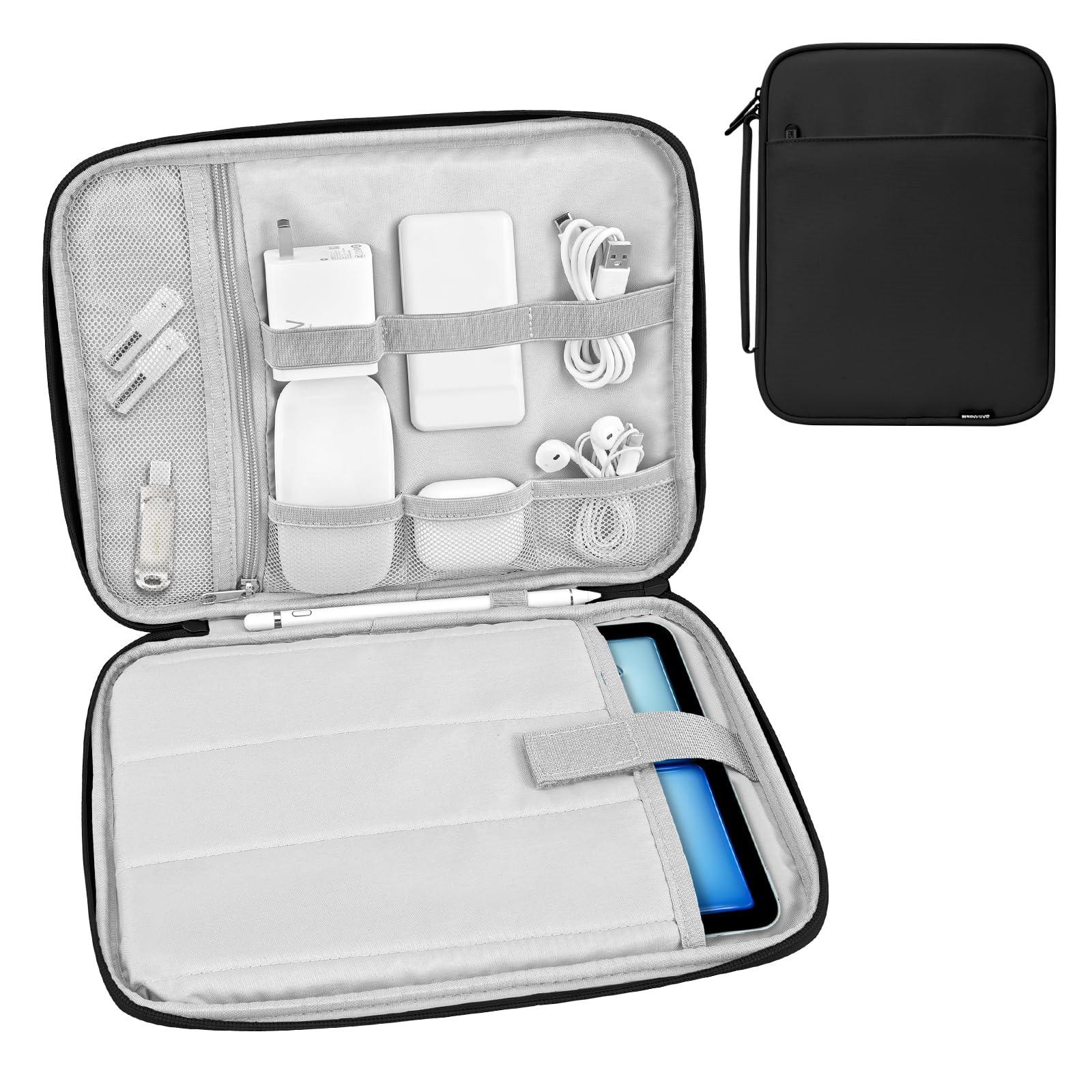 Dadanism Custodia da Viaggio per Tablet 9-11 Pollici, Nero