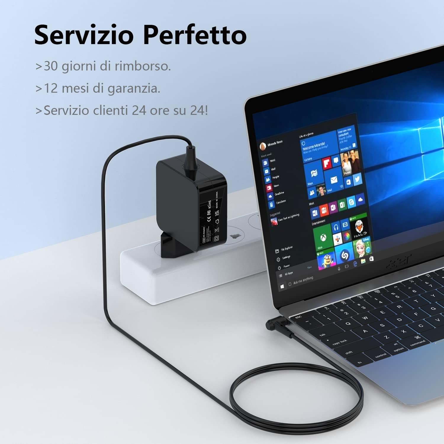 Caricatore ASUS PC Portatile 45W 4.0x1.35mm - immagine 6