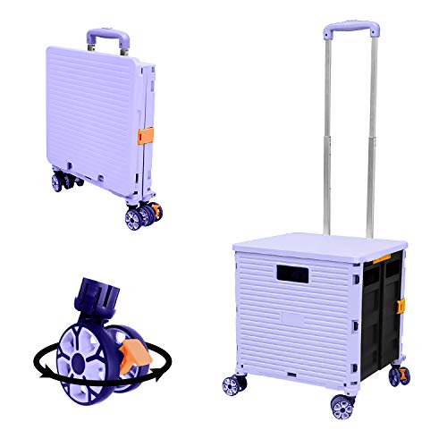 Carrello Pieghevole con Rotelle 54L/45kg, Viola