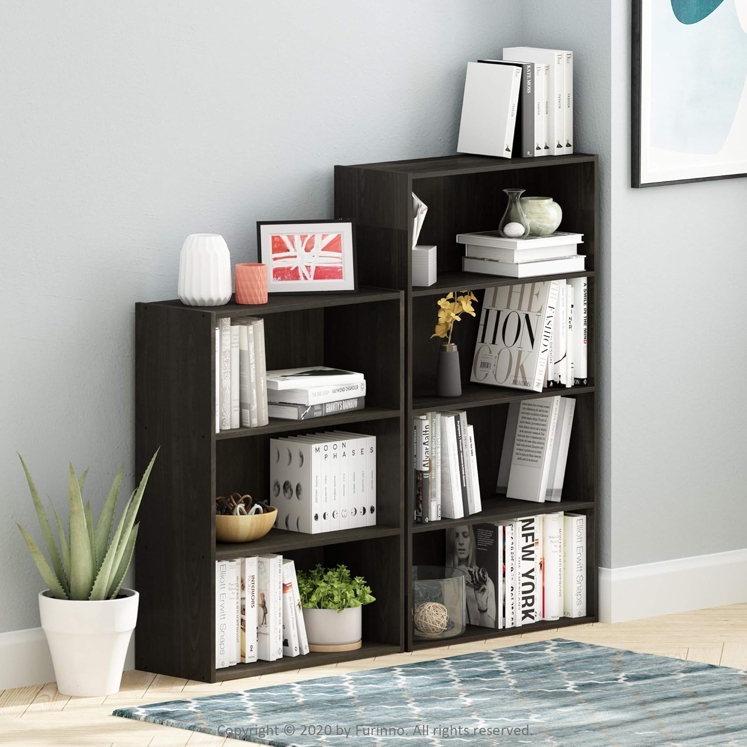 Furinno Librerie, Espresso, 4 ripiani - immagine 2