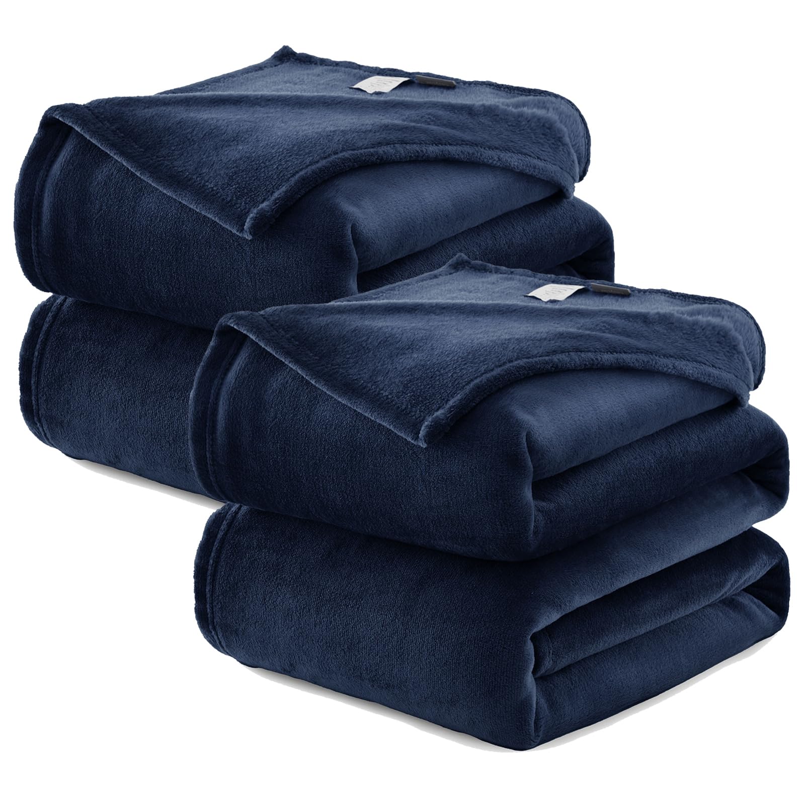 Wavve Set 2 Coperte Plaid Flanella 150x200 cm, Grigio