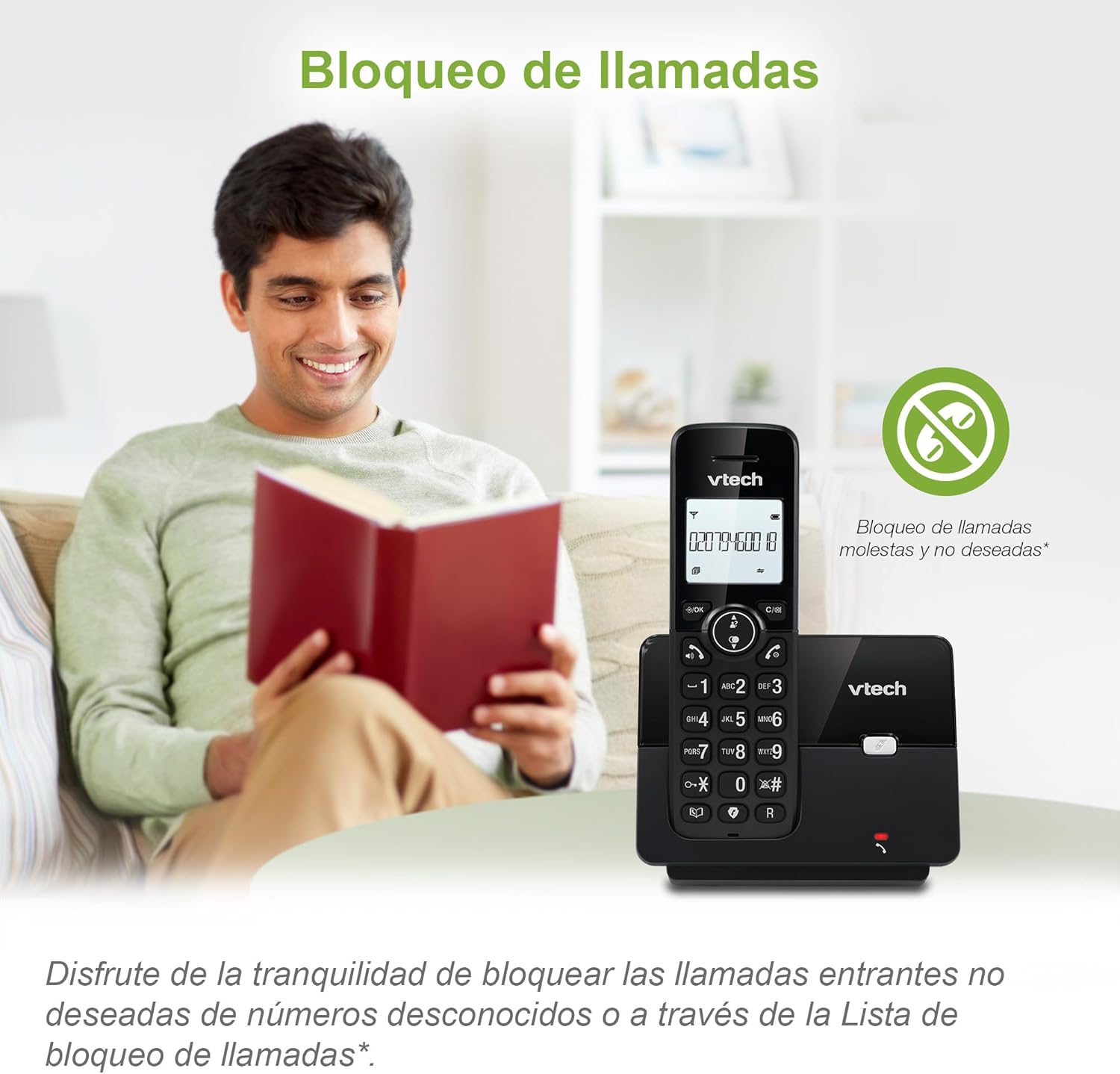 Vtech CS2001 Telefono Fisso DECT Duo, Nero - immagine 2