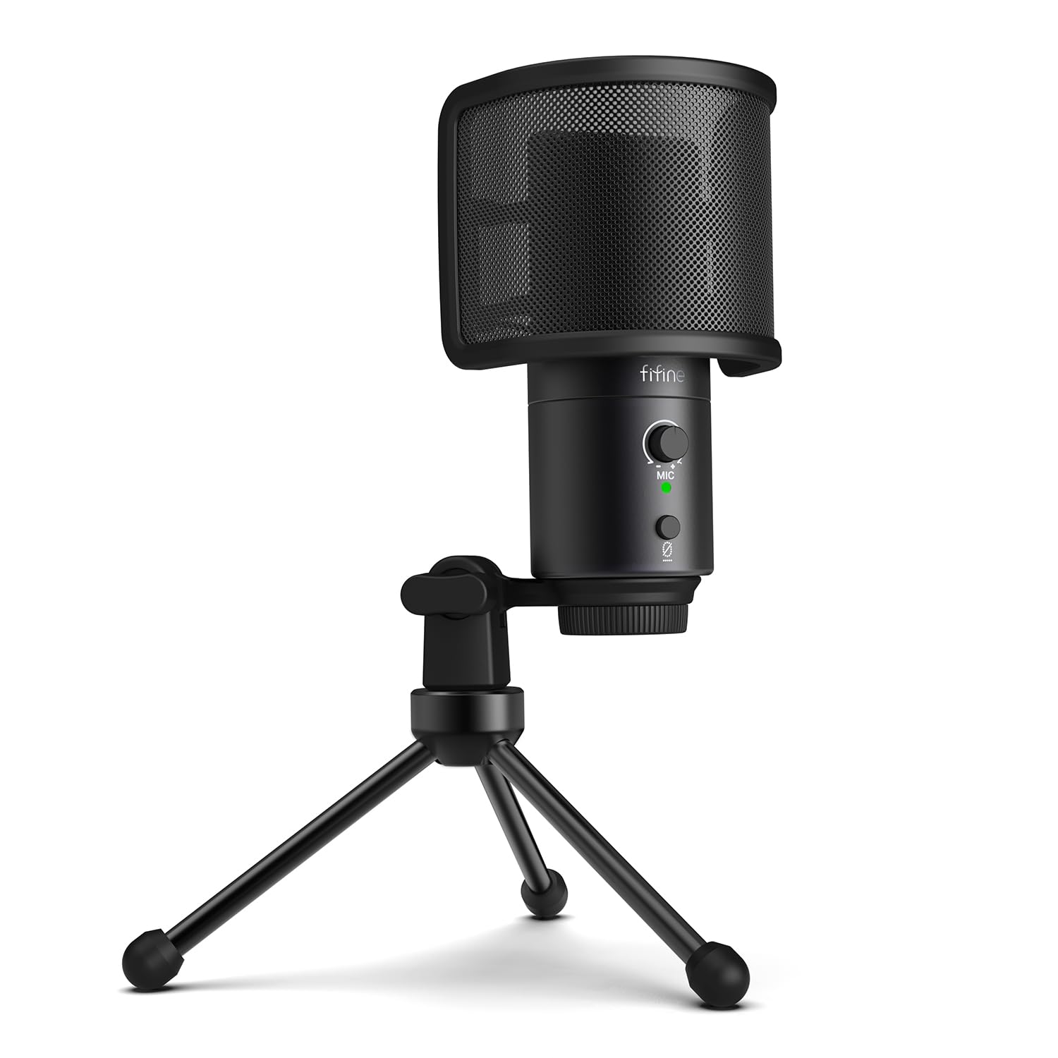 Fifine Microfono USB a Condensatore per PC da Tavolo