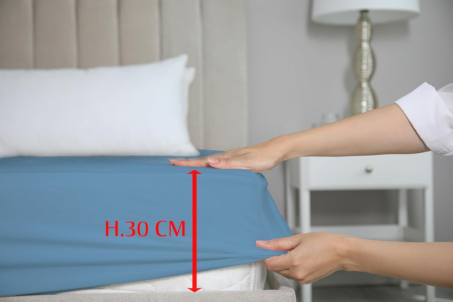 Zer0bed Lenzuolo Sotto con Angoli Matrimoniale Avio - immagine 3