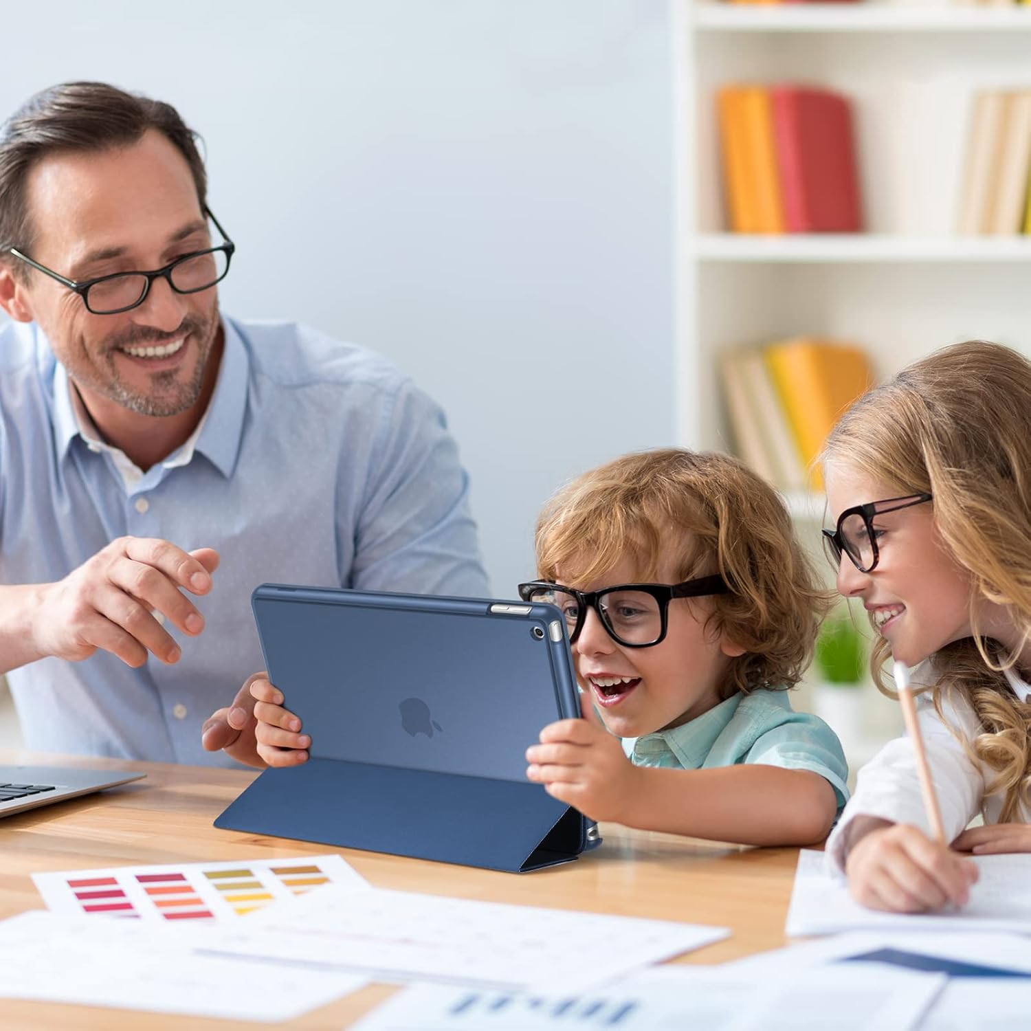 Procase Cover per iPad 9/8/7 (10.2"), Blu Scuro - immagine 4