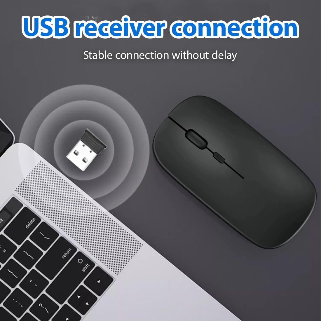 Nhqz Mouse Bluetooth Wireless Ricaricabile - immagine 3