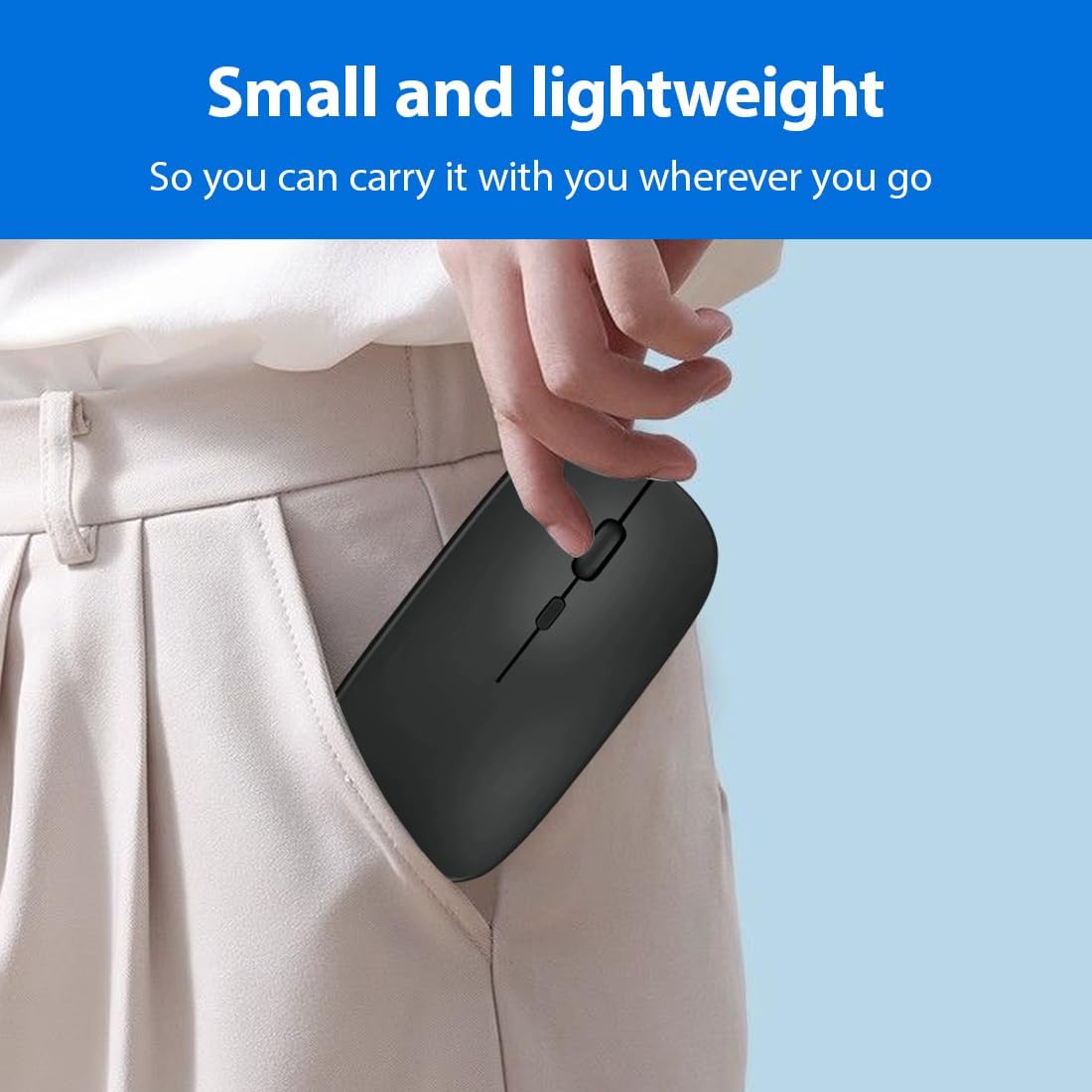 Nhqz Mouse Bluetooth Wireless Ricaricabile - immagine 5