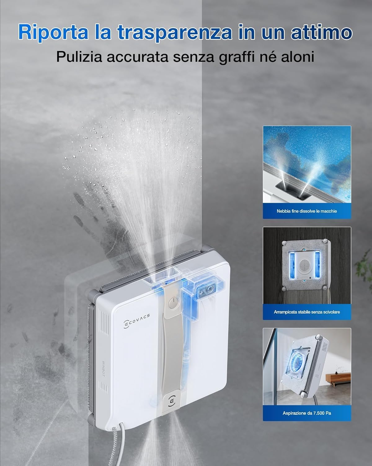 Ecovacs WINBOT MINI Robot Lavavetri Compatto - immagine 5