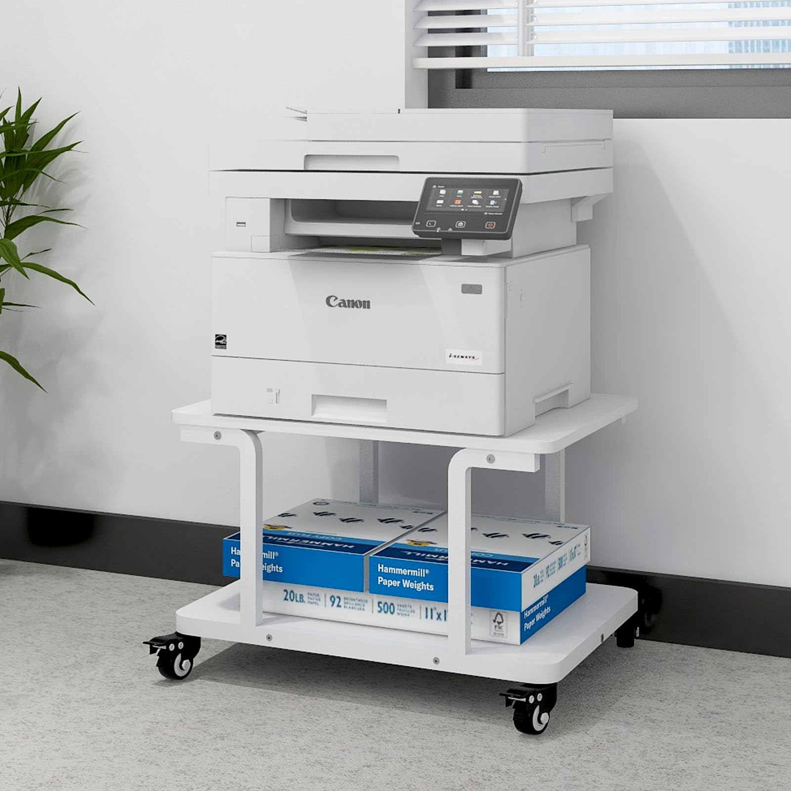 Puncia Supporto Stampante Mobile 2 Livelli 60x50x38CM