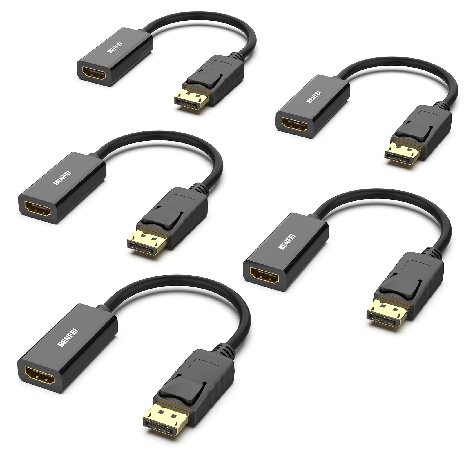 Benfei Adattatore 4K DisplayPort a HDMI (5 pezzi)