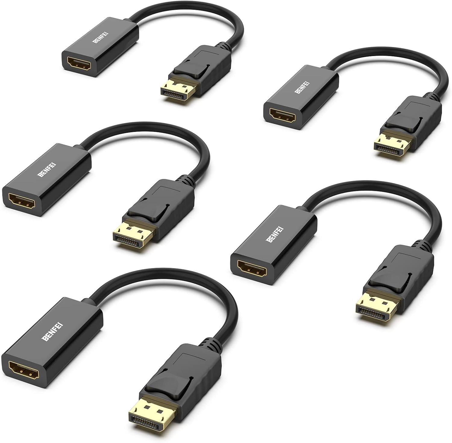 Benfei Adattatore 4K DisplayPort a HDMI (5 pezzi) - immagine 1