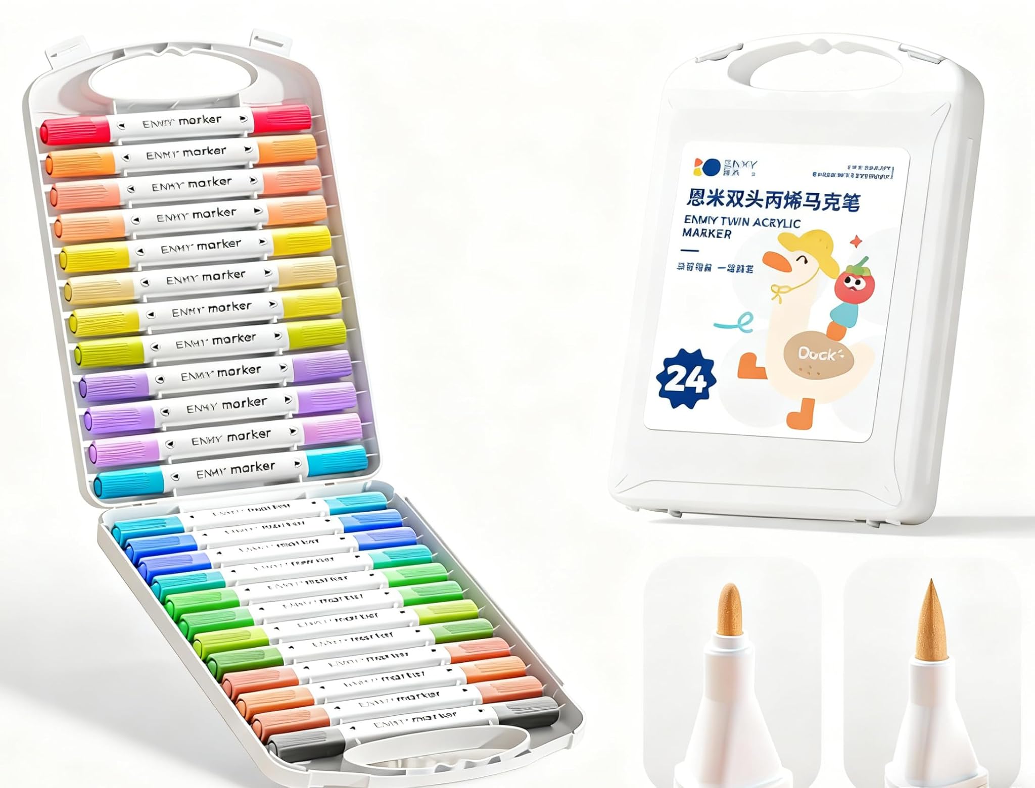 Set 24 Matite per Porcellana e Vetro, Doppia Punta