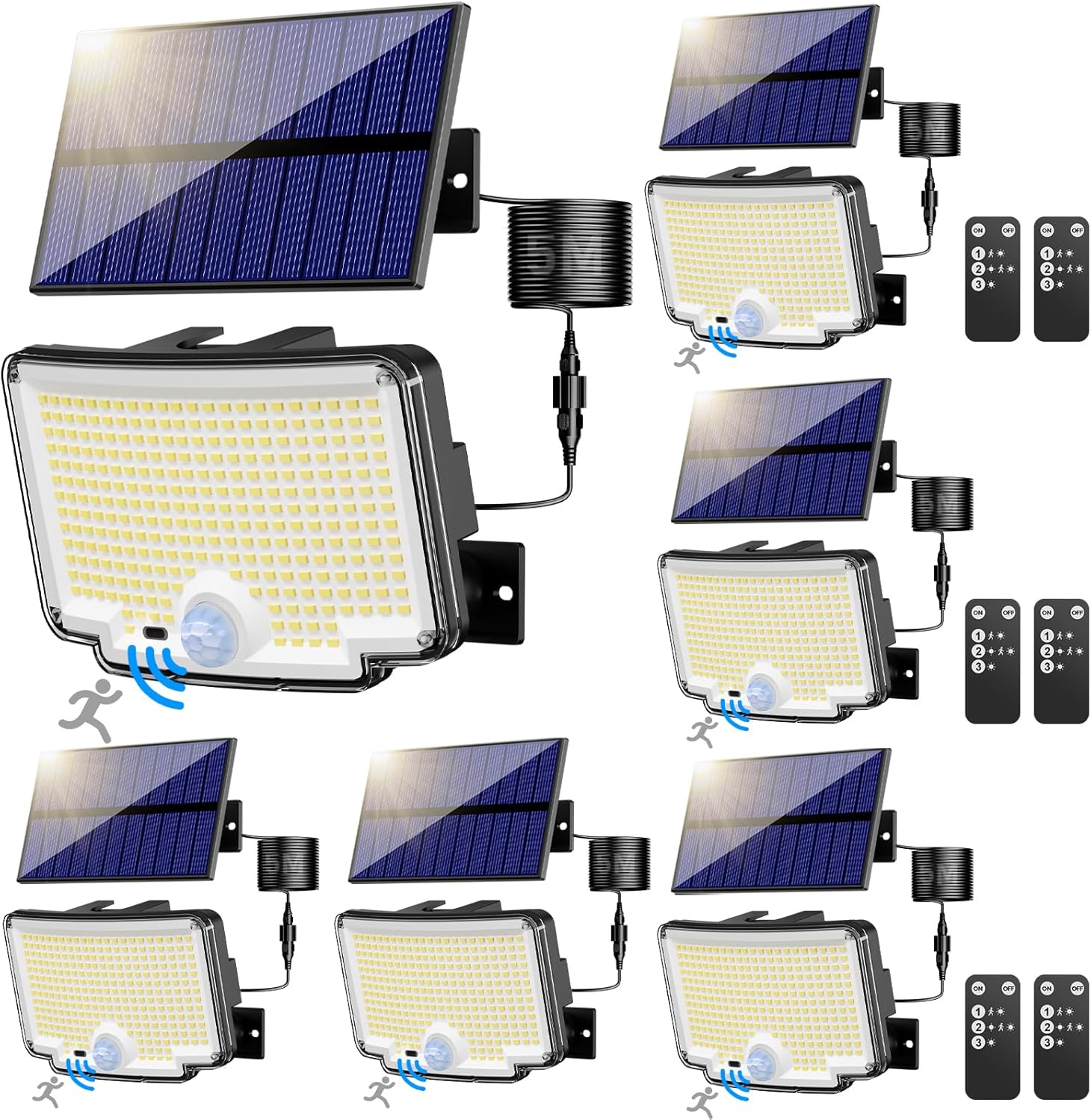 Nipify Faretti Solari a LED da Esterno 6 Pezzi - immagine 1