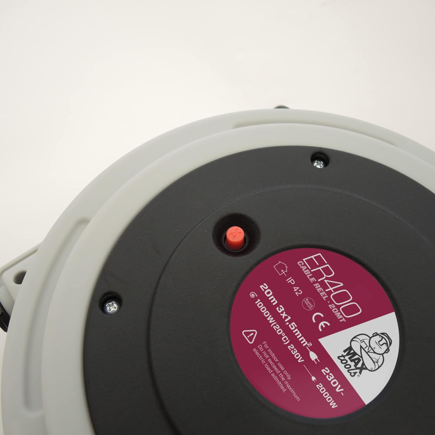 Maxtools ER400 Avvolgicavo Professionale 20 Metri - immagine 3