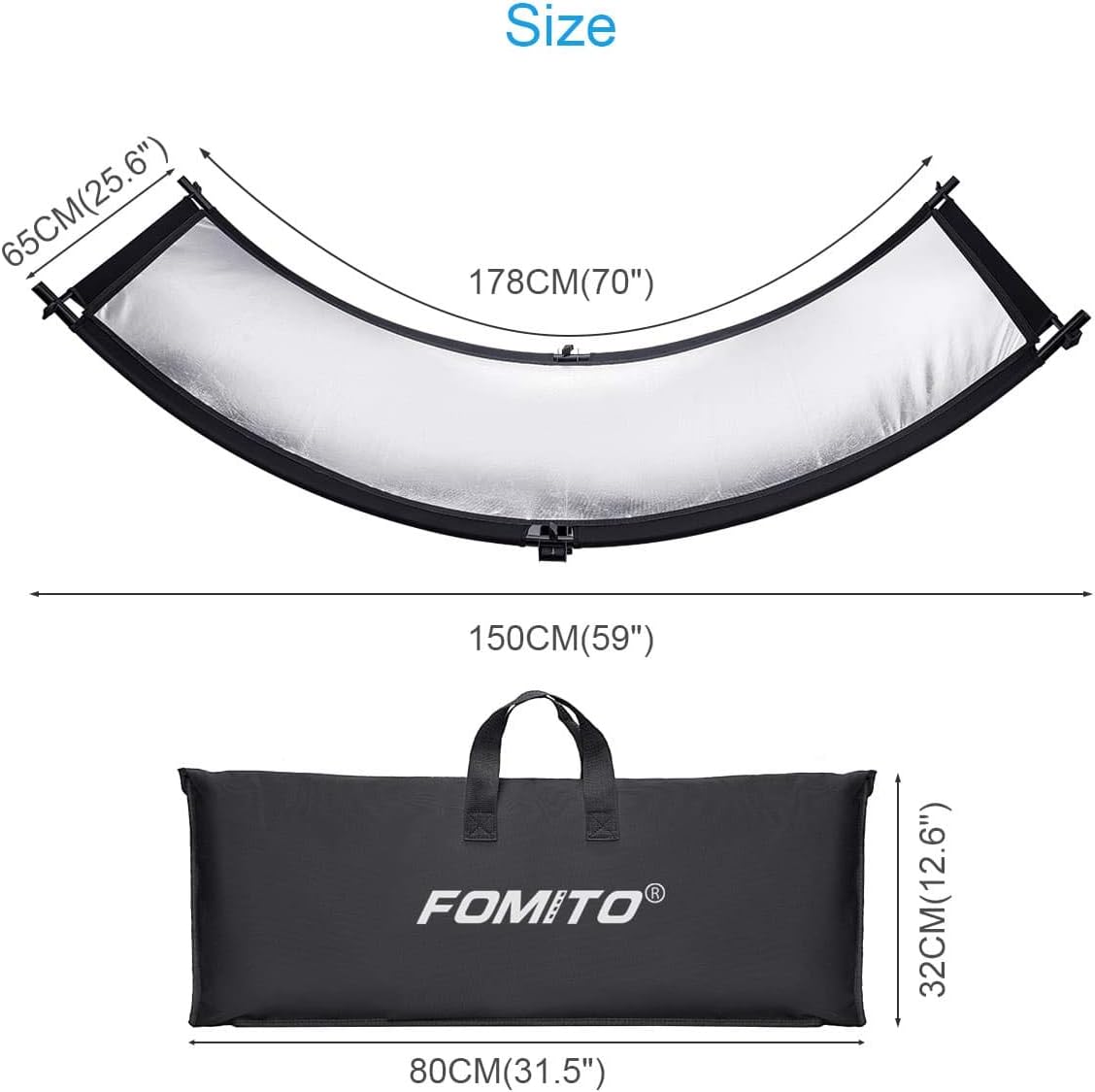 Fomito Riflettore/Diffusore Photo Studio 178x65cm - immagine 8