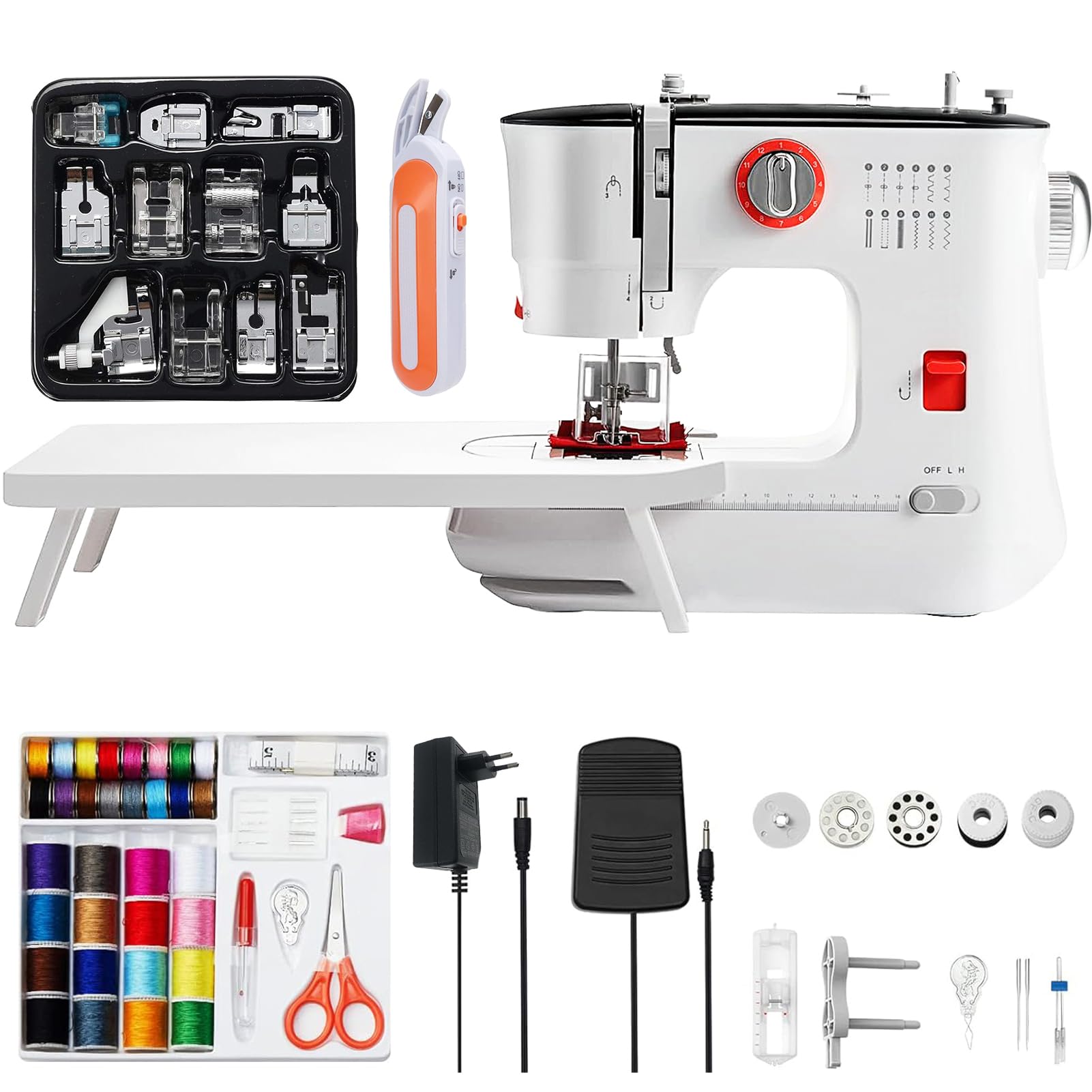 Outbit Mini Macchina da Cucire Elettrica 12 Punti