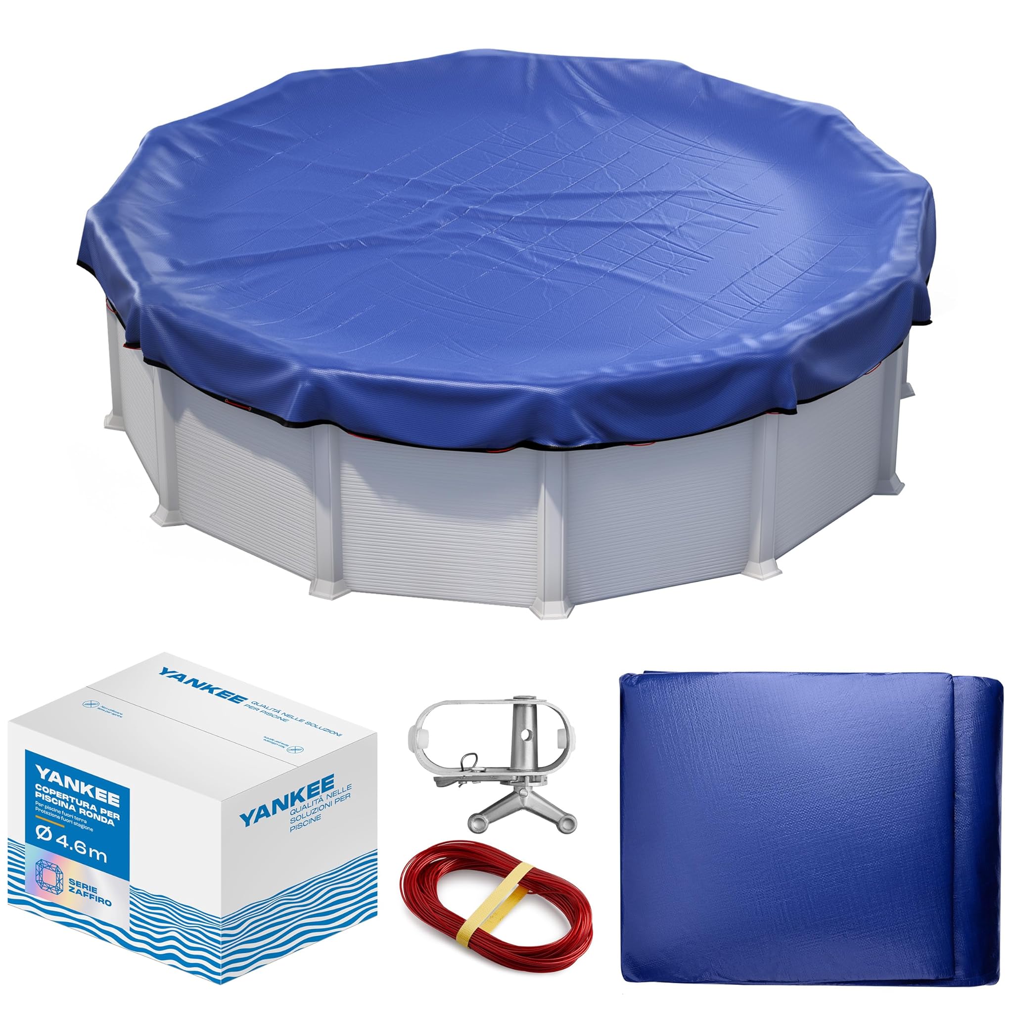 Yankee Copertura Piscina Rotonda Ø 520 cm, Blu
