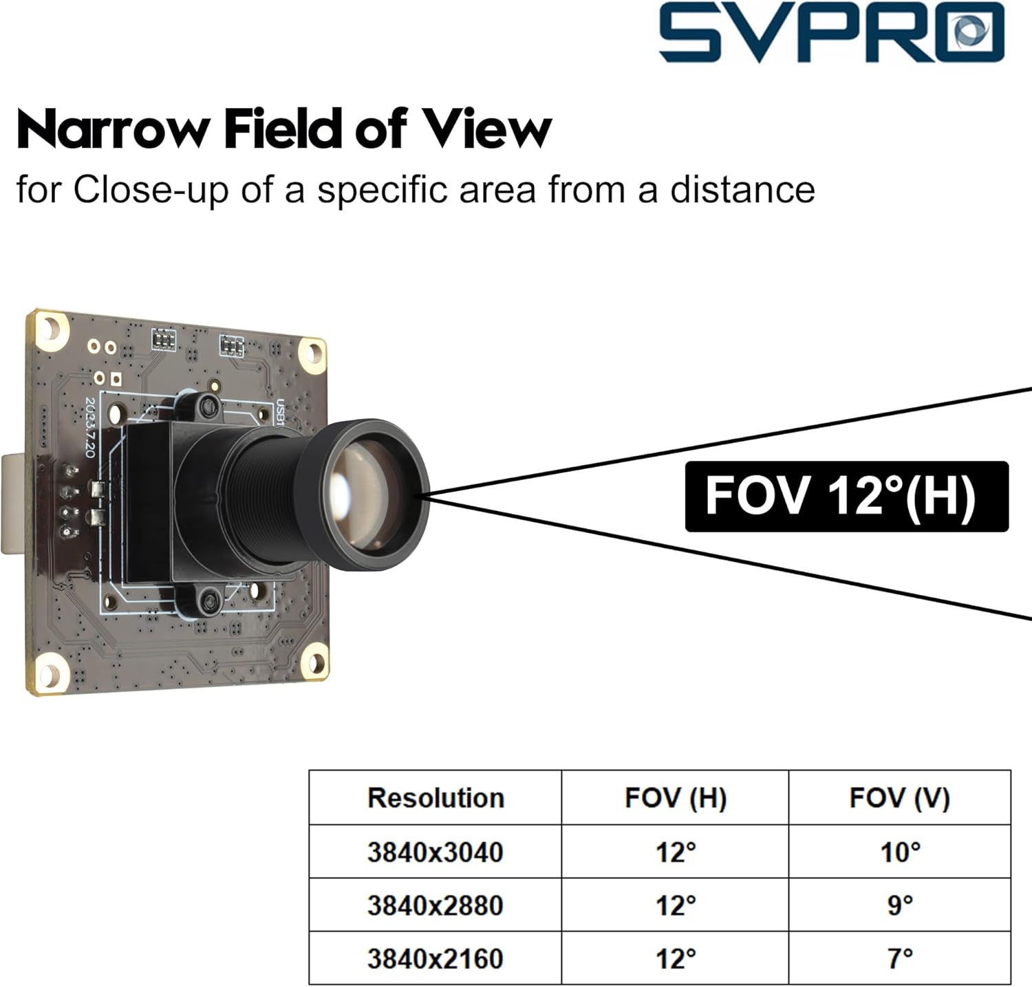 Svpro Modulo Fotocamera Industriale 12MP 4K 30fps - immagine 7