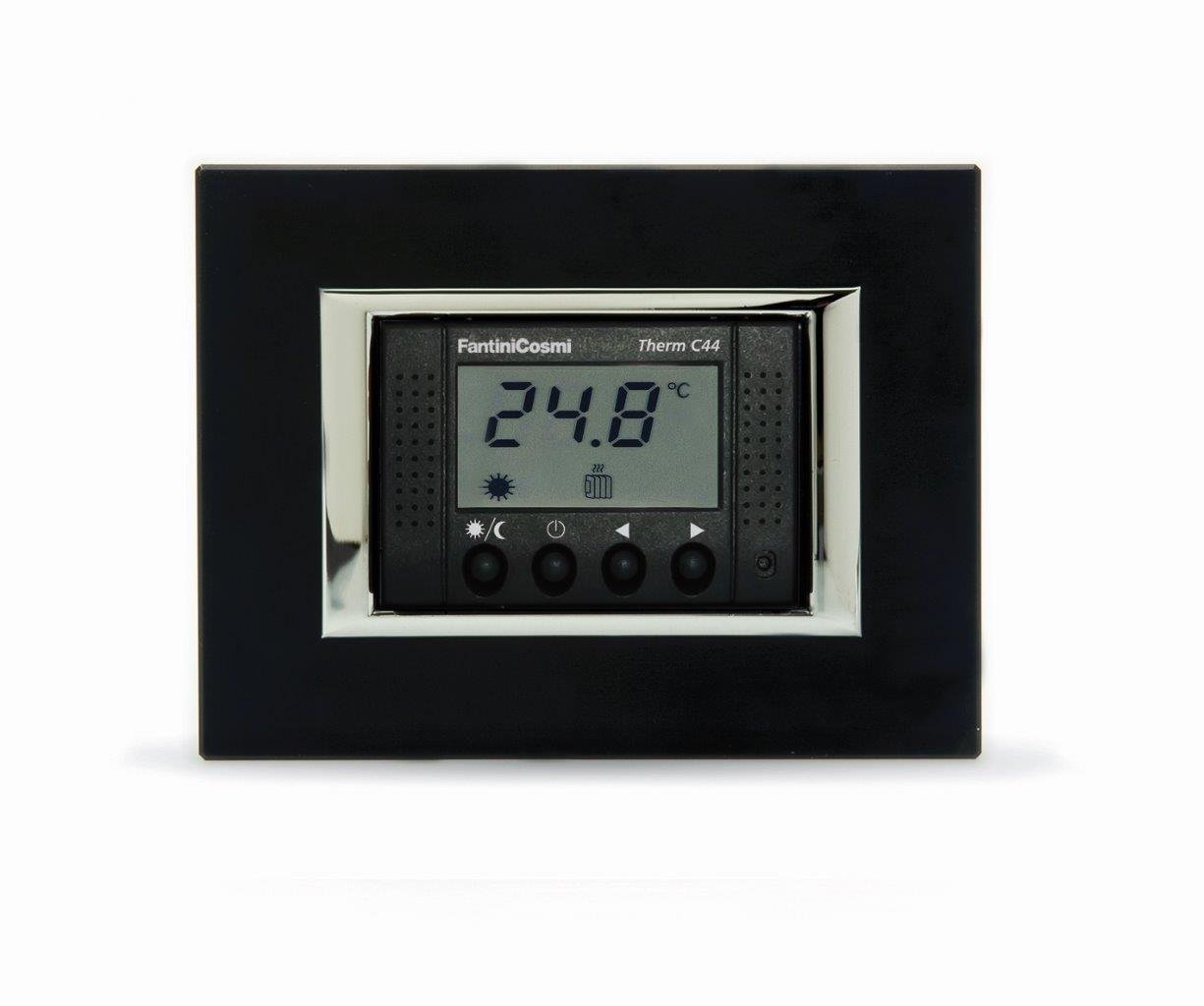 Fantini Cosmi C44 Termostato Ambiente da Incasso con Display, Nero