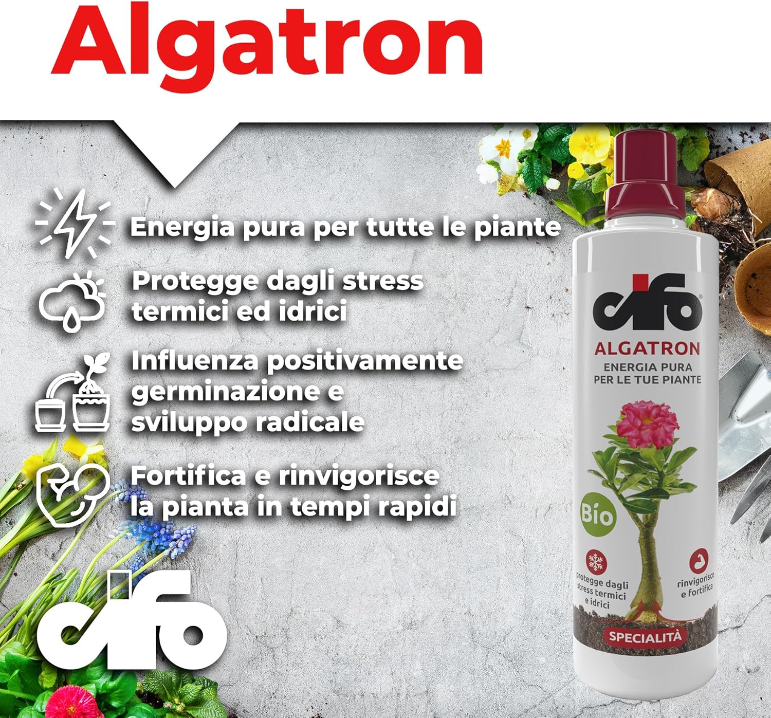 Cifo Algatron - Biostimolante Naturale Alghe Marine 500ml - immagine 2