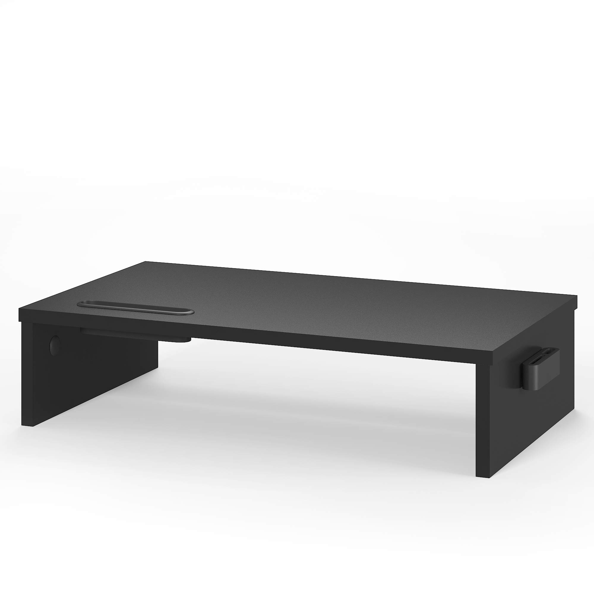 Bontec Supporto Monitor in Legno Ergonomico, Nero