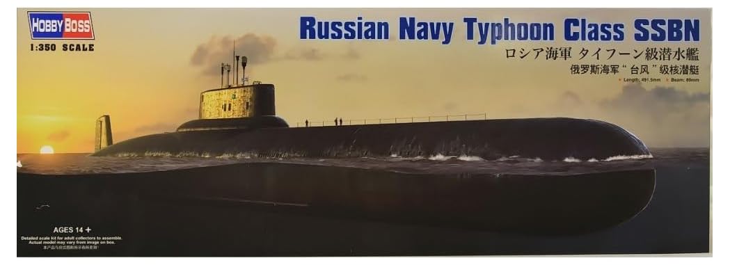 Hobbyboss Modellino - Russian Navy Typhoon Class SSBN Sottomarino Scala 1:350