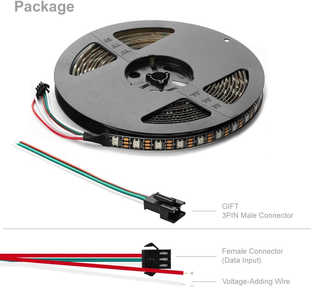 Btf-lighting WS2812B Striscia LED RGB 5M 300LED - immagine 6