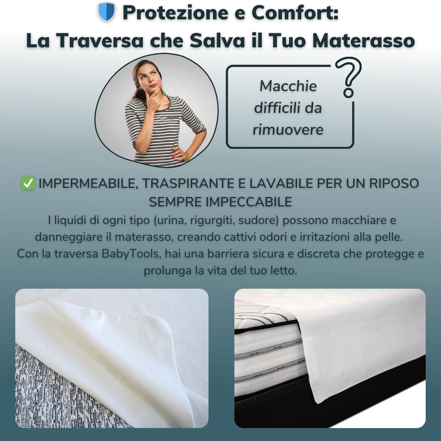 Babytools Traversa Impermeabile Matrimoniale 110x220 Cm - immagine 7