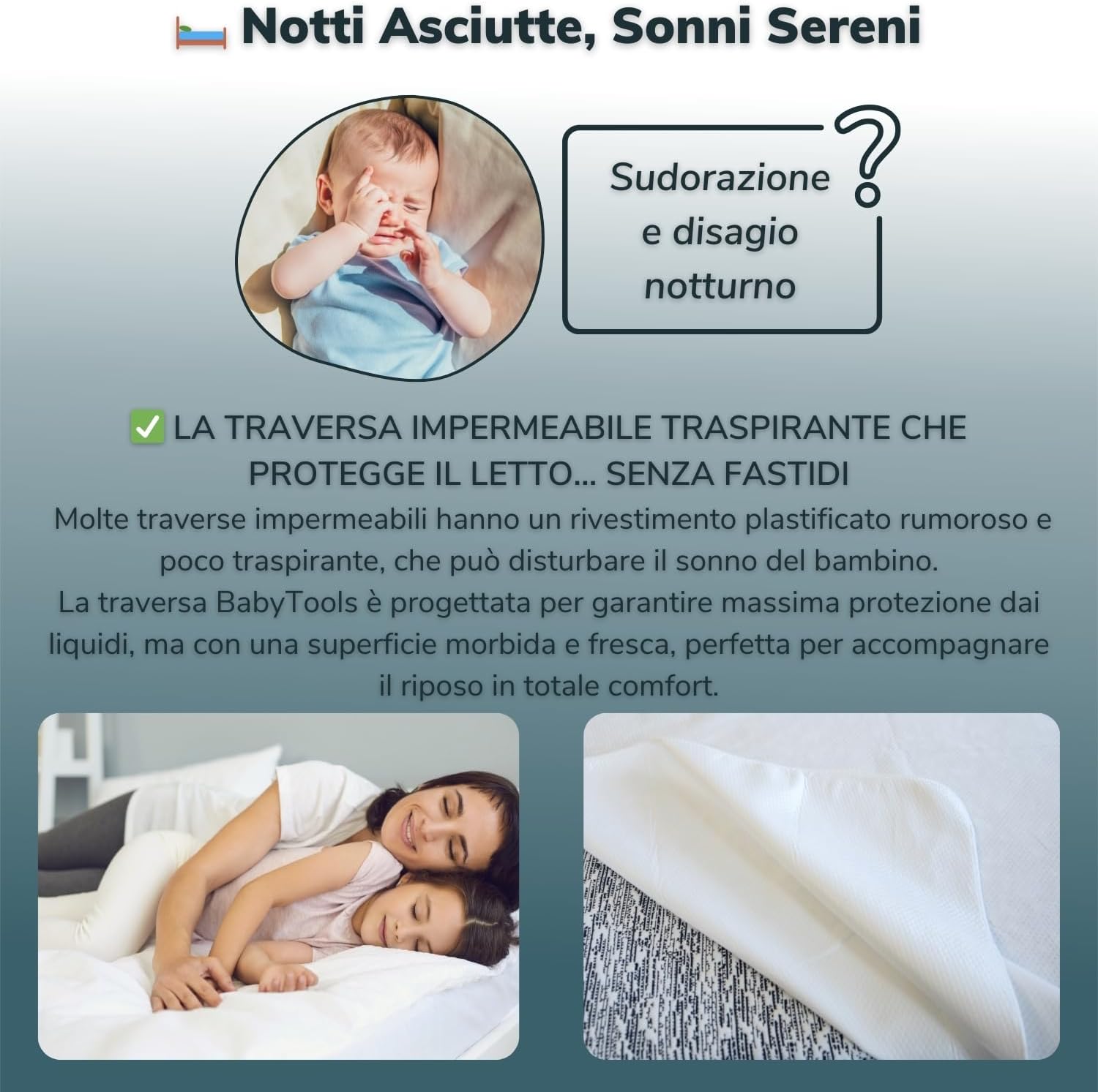 Babytools Traversa Impermeabile Matrimoniale 110x220 Cm - immagine 8