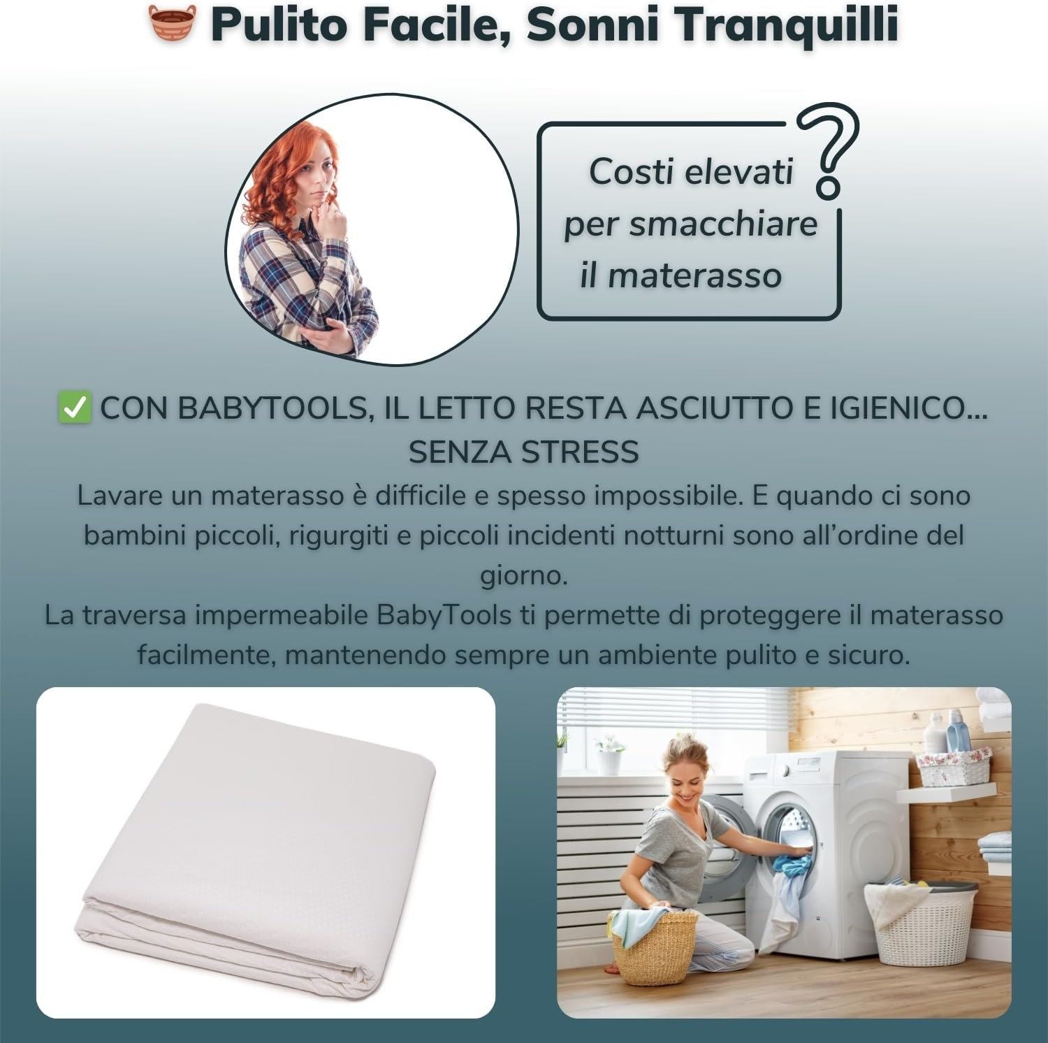 Babytools Traversa Impermeabile Matrimoniale 110x220 Cm - immagine 9