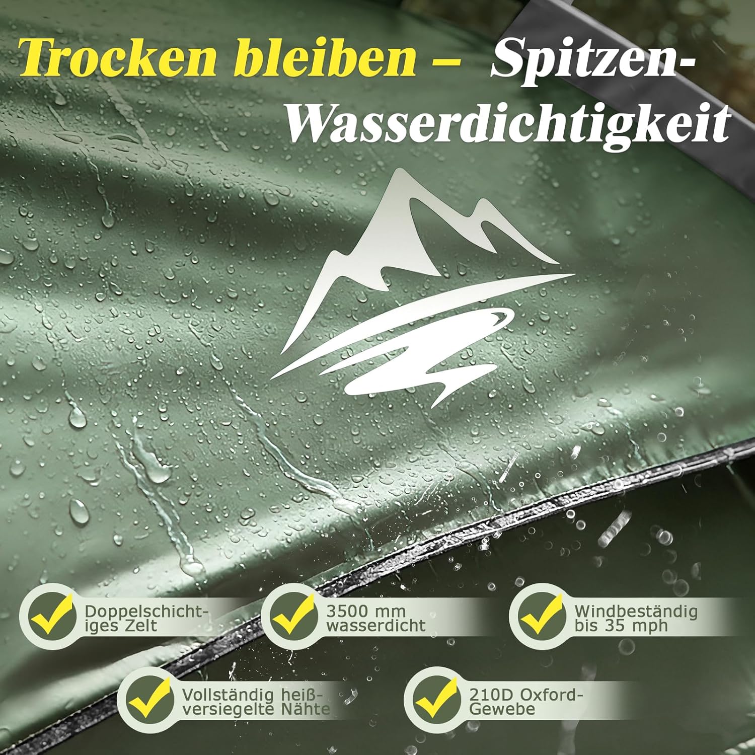 Tenda da Campeggio Automatica Istantanea 2-3 Persone - immagine 7