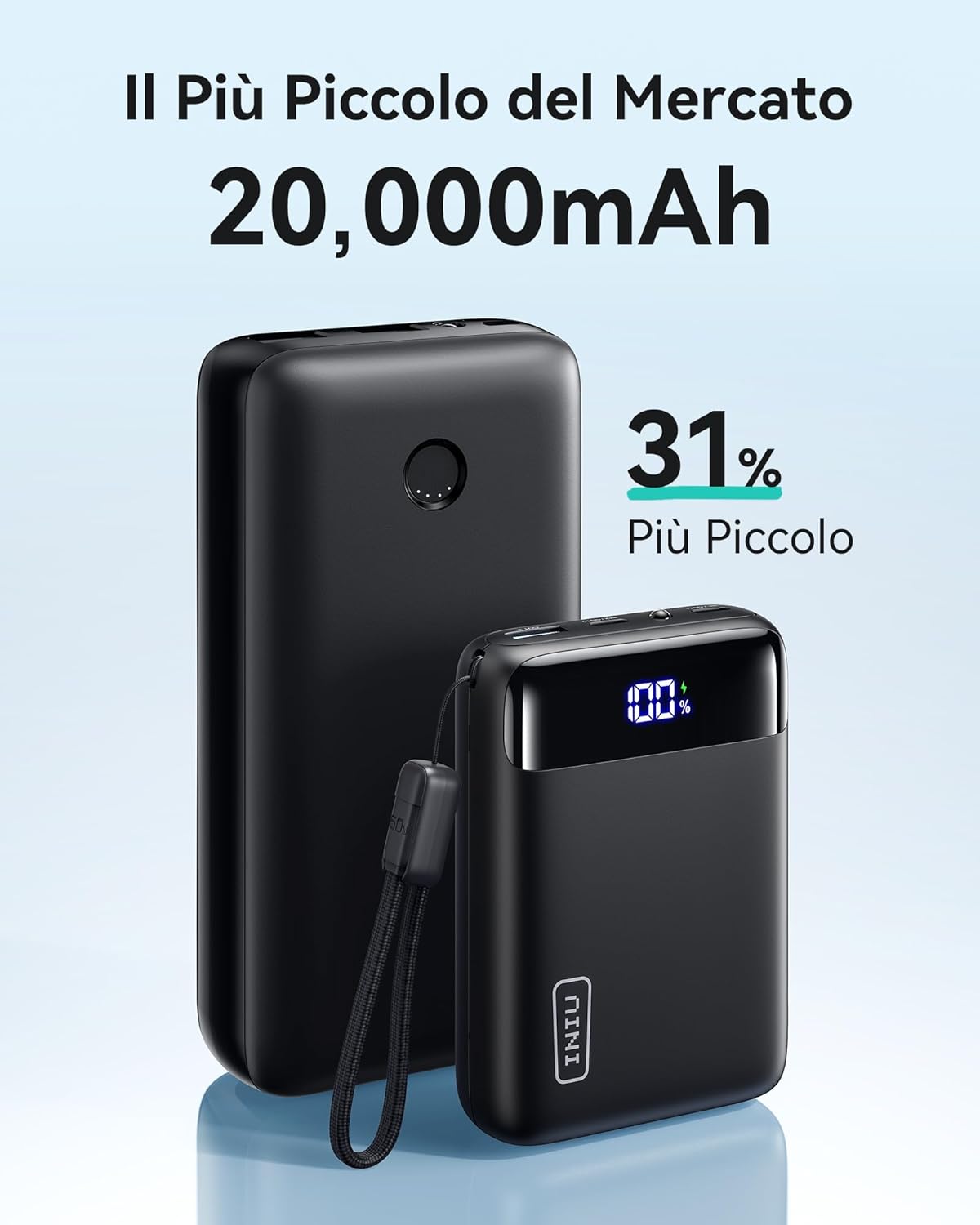 Iniu Power Bank 20000mAh 22,5W PD, Verde - immagine 2