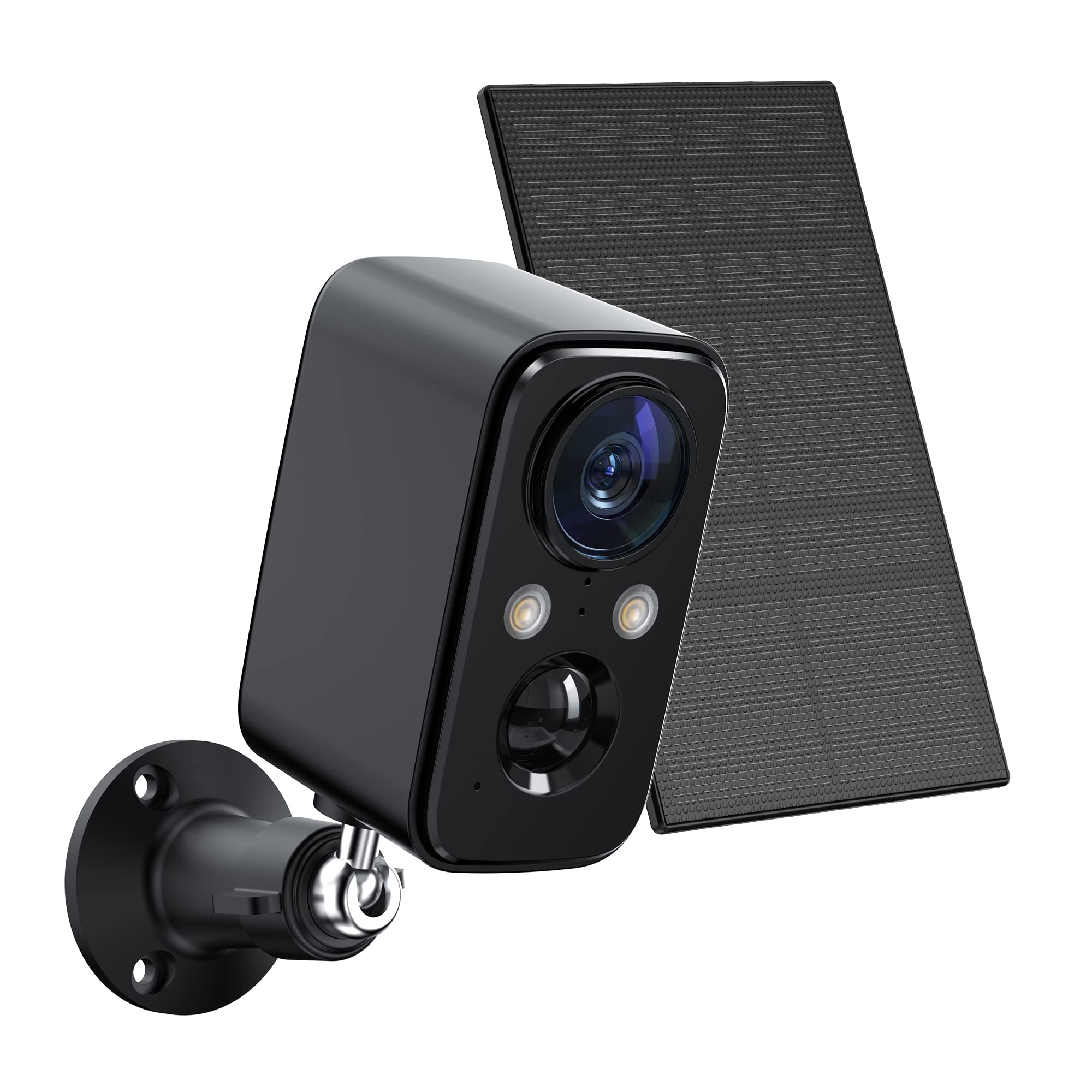 Foaood Telecamera Wi-Fi Esterno Solare IP66, Nera