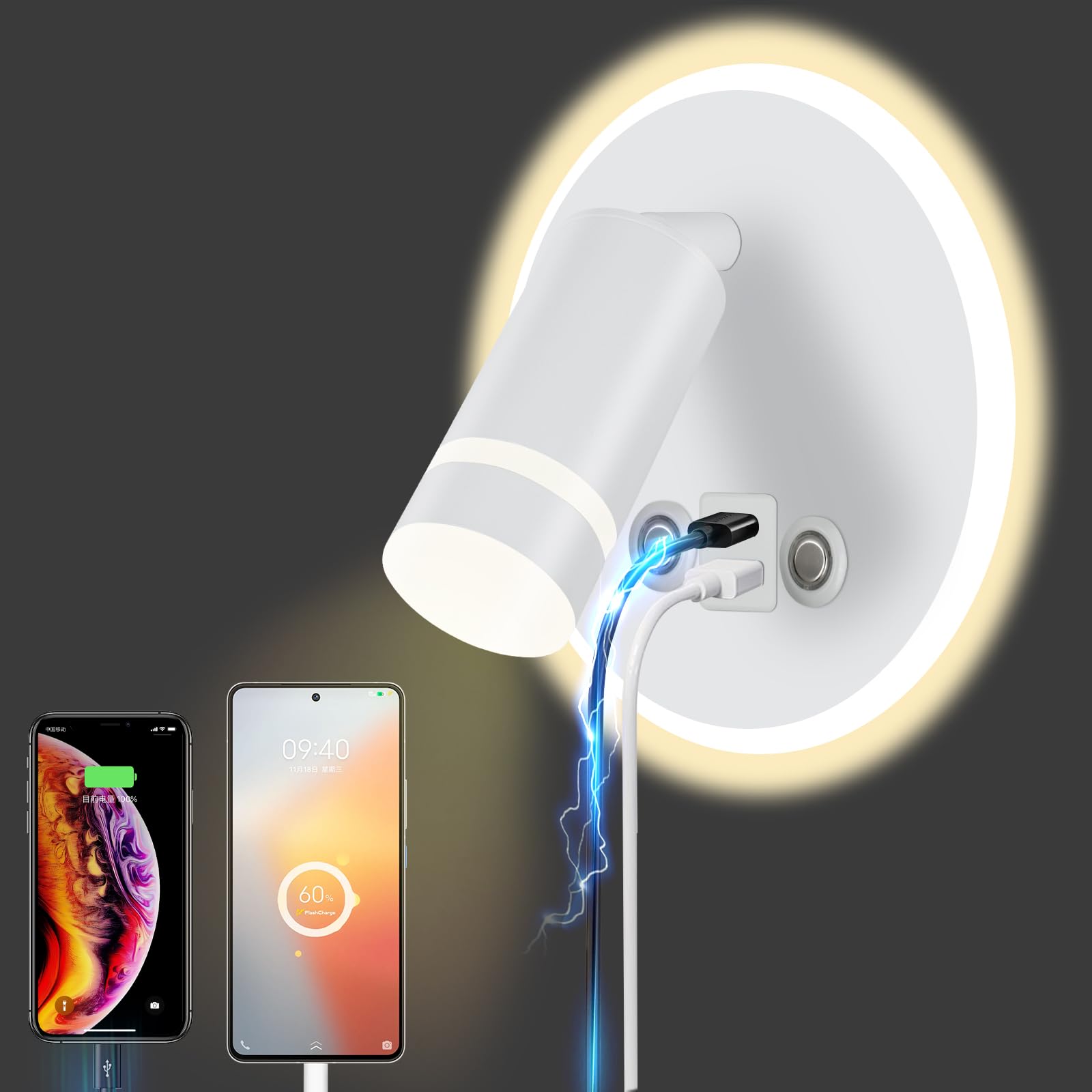 Huizhou Lampada da Lettura a Parete LED Touch Control