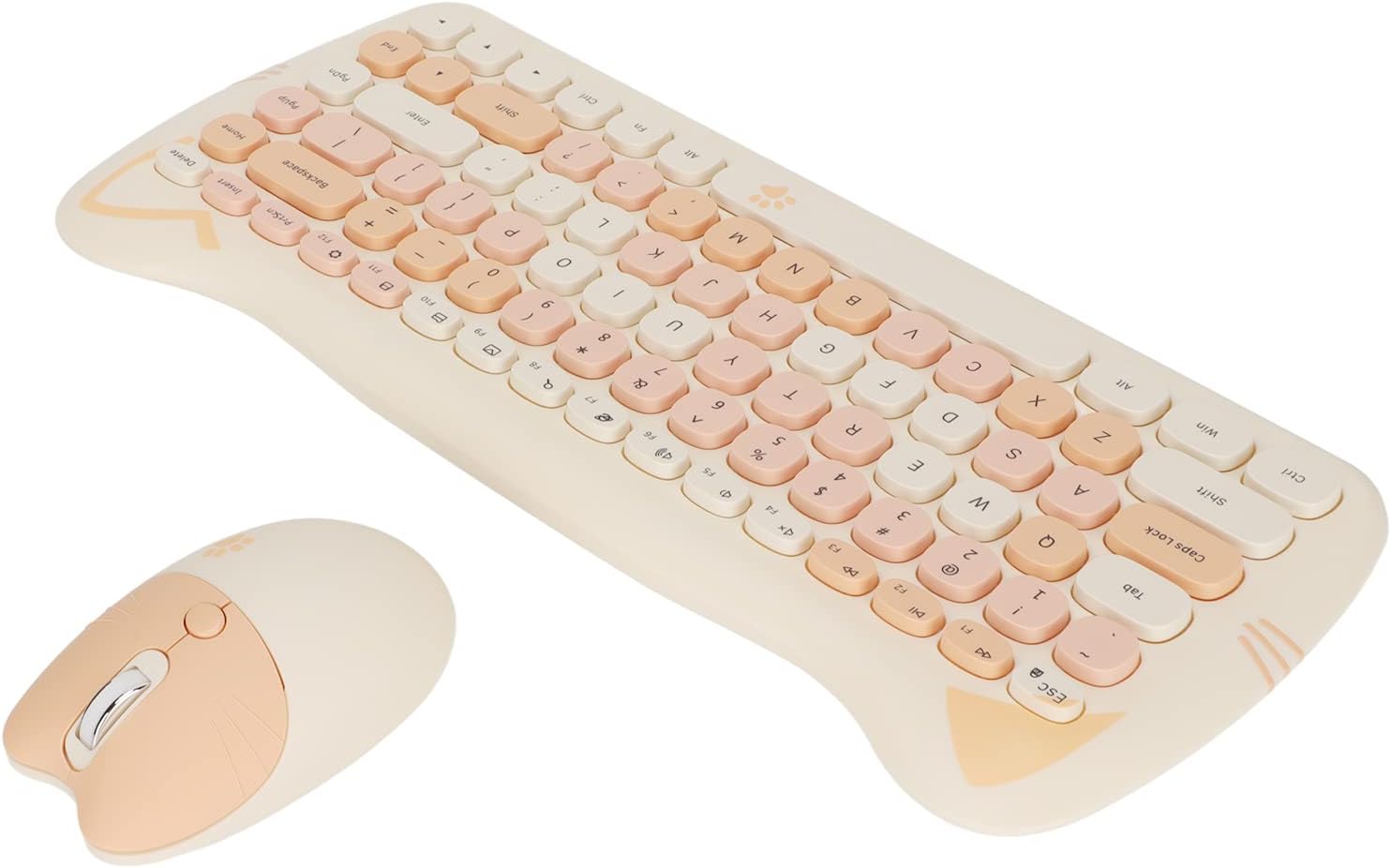 Tastiera Wireless Mouse Combo 2.4G Cute Cat - immagine 1