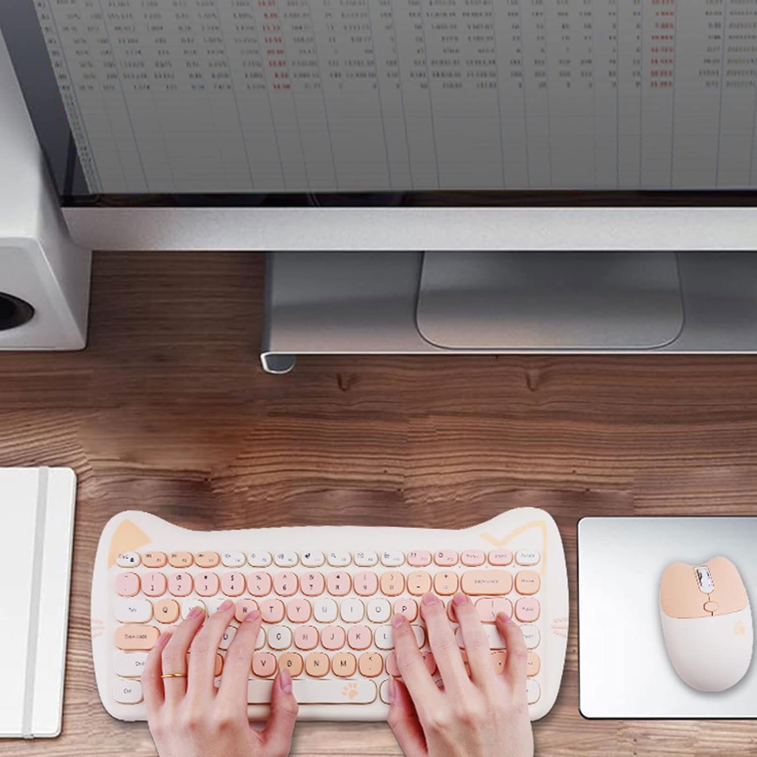 Tastiera Wireless Mouse Combo 2.4G Cute Cat - immagine 4