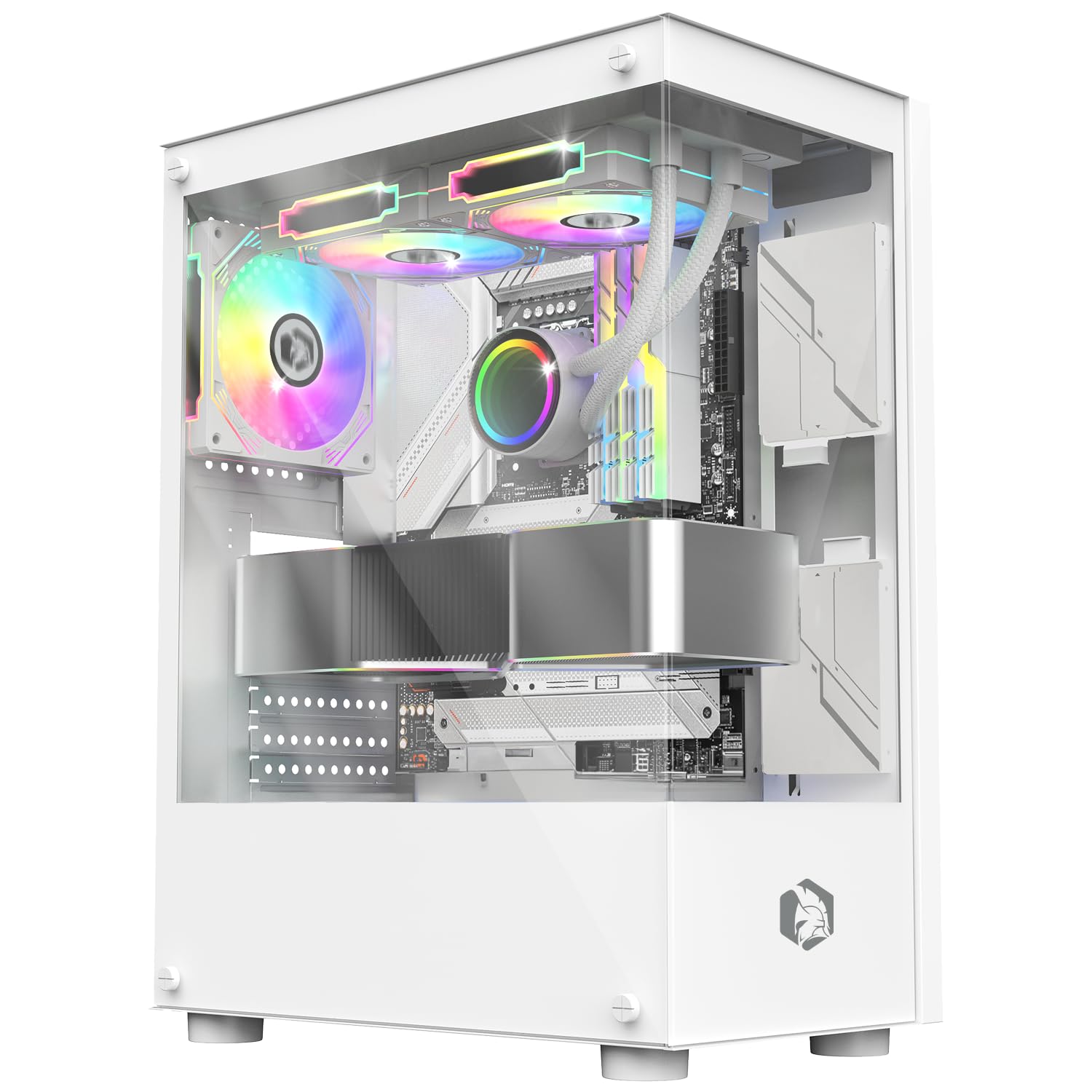 Empire Gaming CM-241 - Case PC Gaming Mid Tower ARGB, Bianco